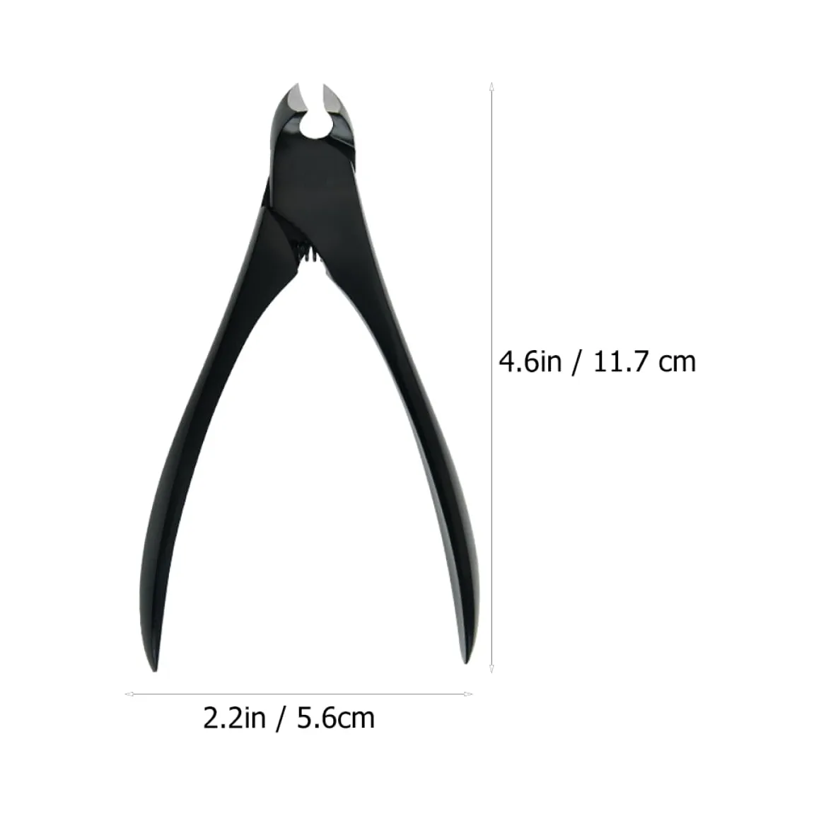 Tronchesino Unghie in Acciaio Inox Nero a Presa, Taglio | Groove Clamp per Manicure e Casa, Design Creativo, per Unghie Spesse o Incarnite