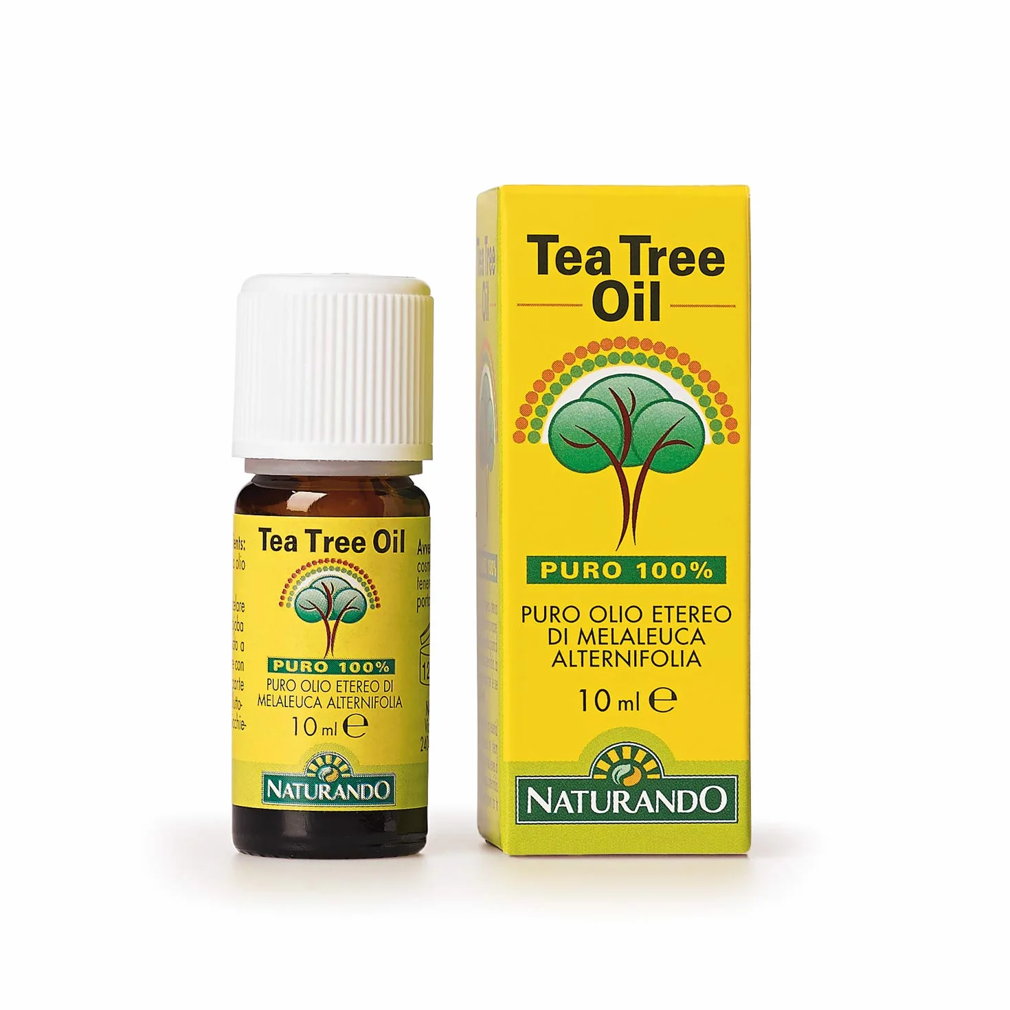 Naturando Tea Tree Oil 10 ml Puro Olio 100% di Melaleuca Alternifolia