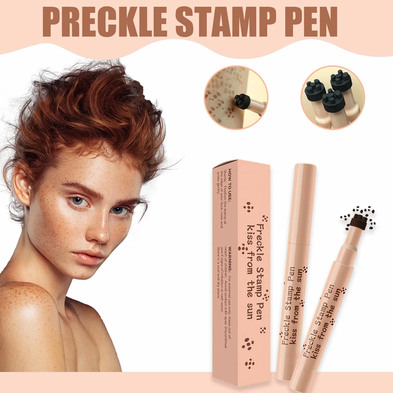 Due Penna per Lentiggini, Freckle pen Lunga Durata Impermeabile, per Un Look Naturale, a Lunga Tenuta e Waterproof, Perfetto per Il Look Quotidiano e per Le Occasioni Speciali