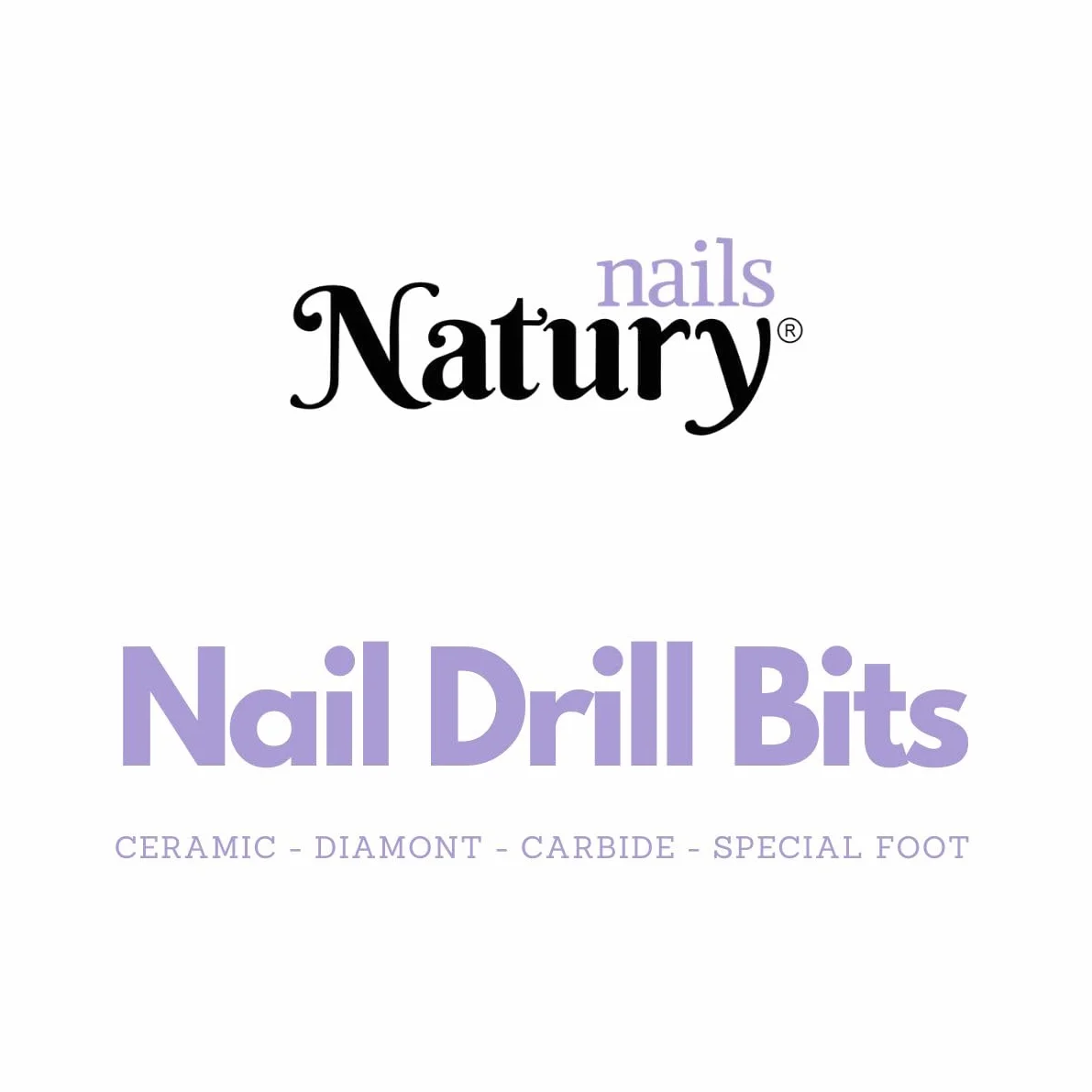 Punta da trapano in carburo di tungsteno Natury Nails per manicure e pedicure grana media