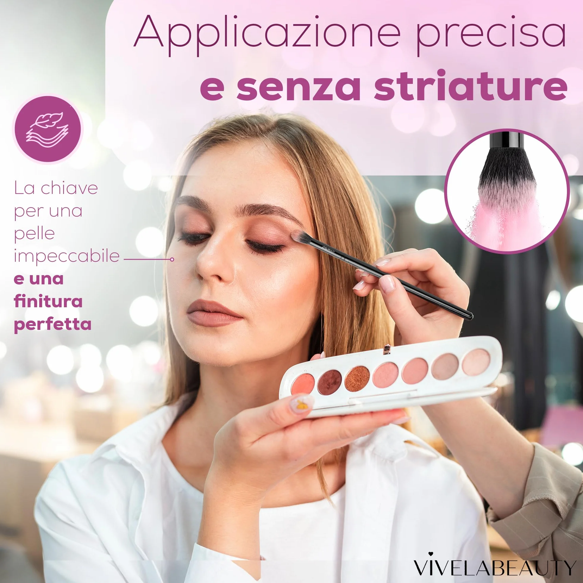 Set Pennelli Make Up 18 Premium synthetic pennello trucco, Kit professionali per fondazione cipria fard ombretto, Pennelli make up, Pennelli trucco make up, Ideale per regalo Compleanno San Valentino.