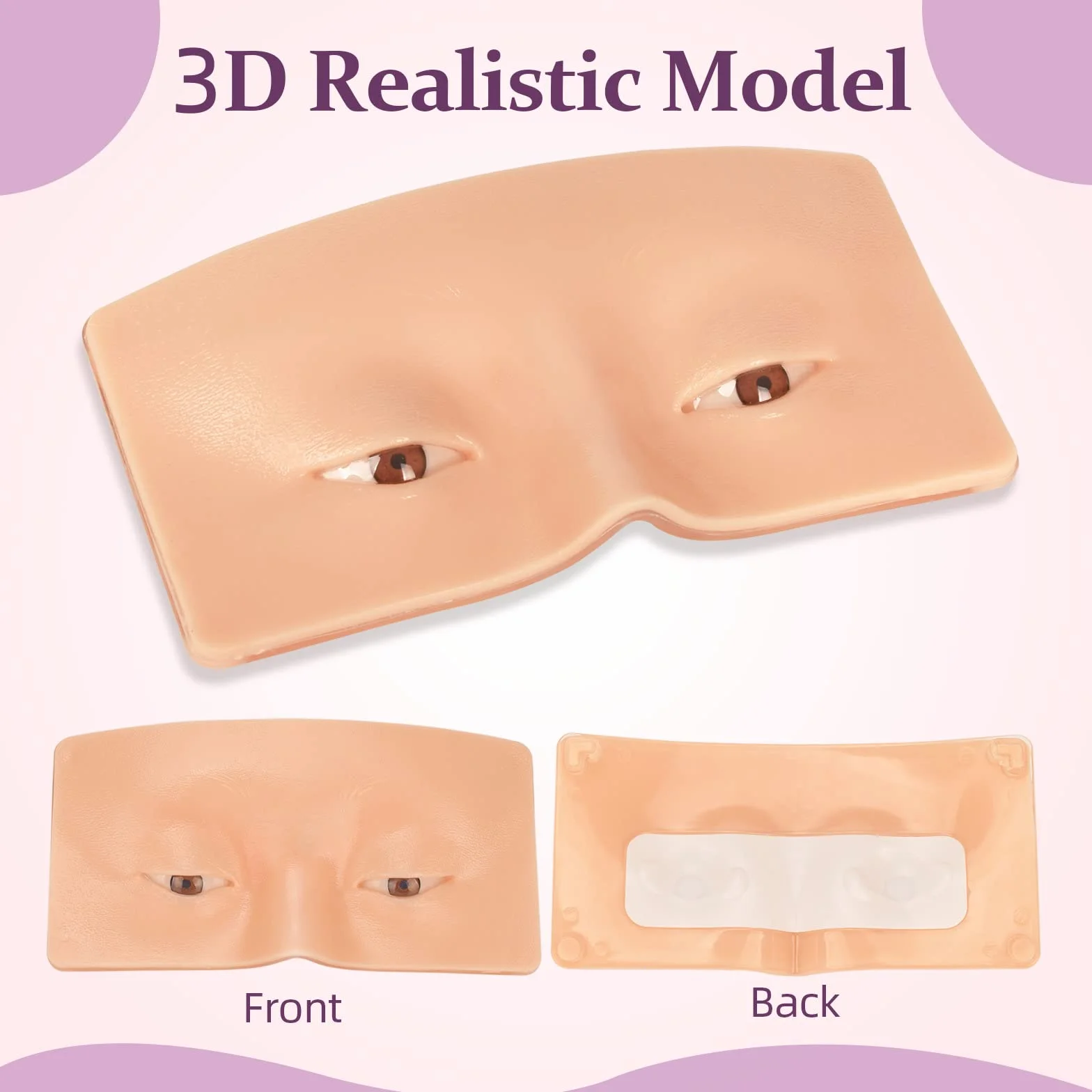 JimKing Trucco Pratica Board – Faccial Practice Skin per professionisti e principianti, modello realistico 3D per estensione ciglia, eyeliner e ombretto