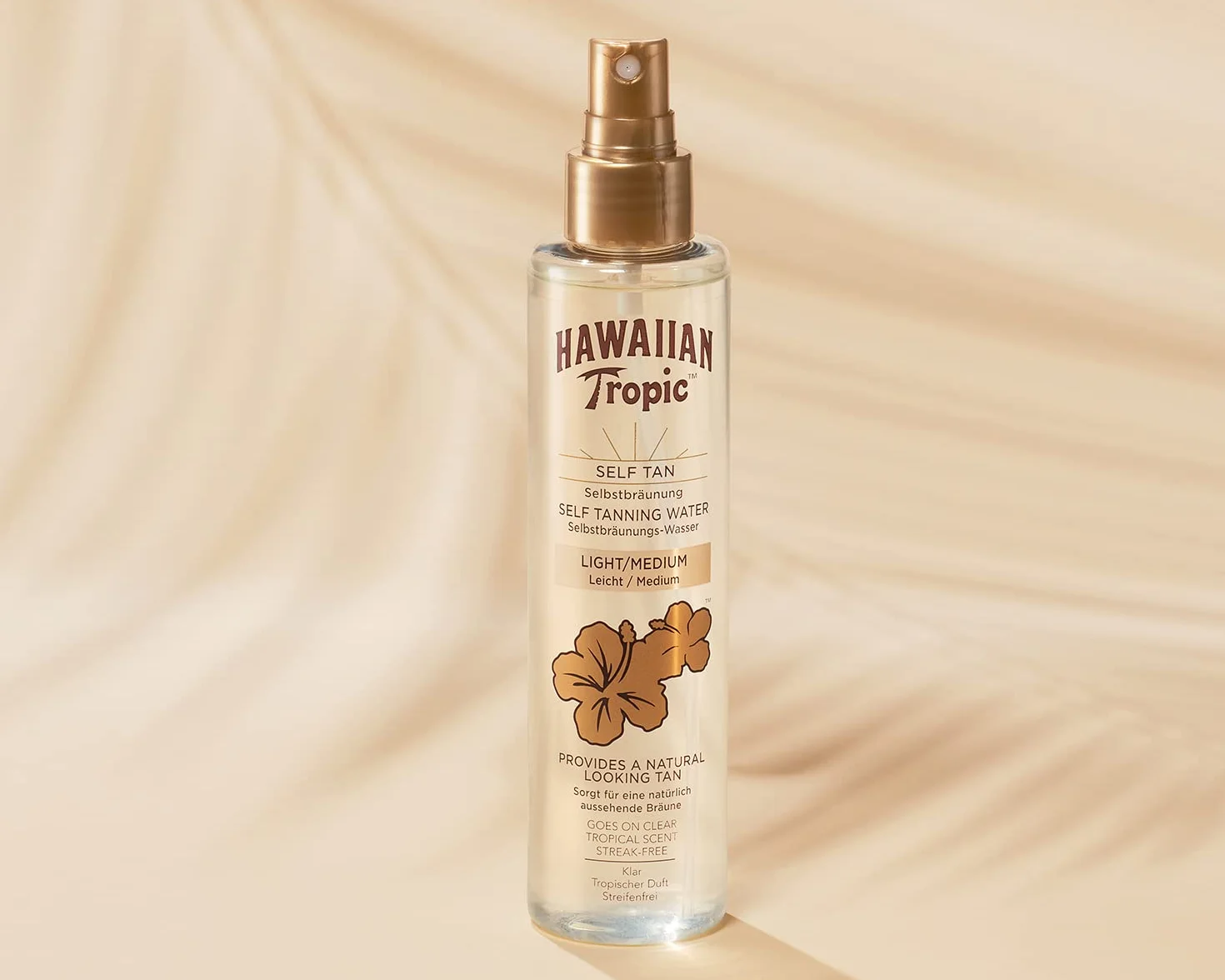 HAWAIIAN Tropic Self Tanning Water Light/Medium - Acqua Autoabbronzante per Pelli Chiare/Medie - Adatto per viso e corpo