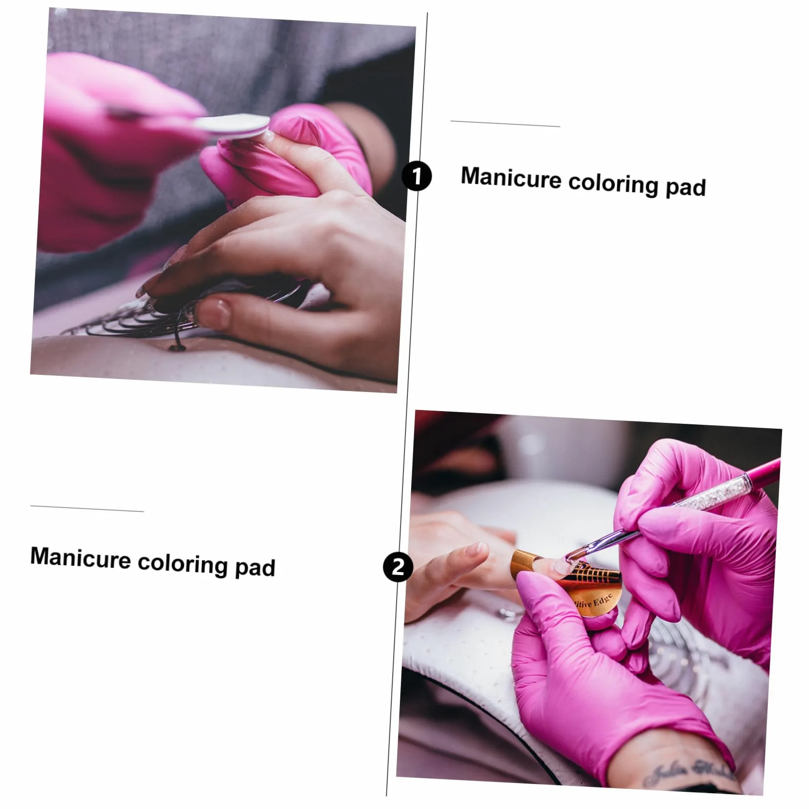 Tappetino per Nail Art 3 Pezzi Lavabile e Pieghevole Bianco in Silicone Griglie Organizzate per Ogni Dito per Esercitazione Nail Art e Stamping