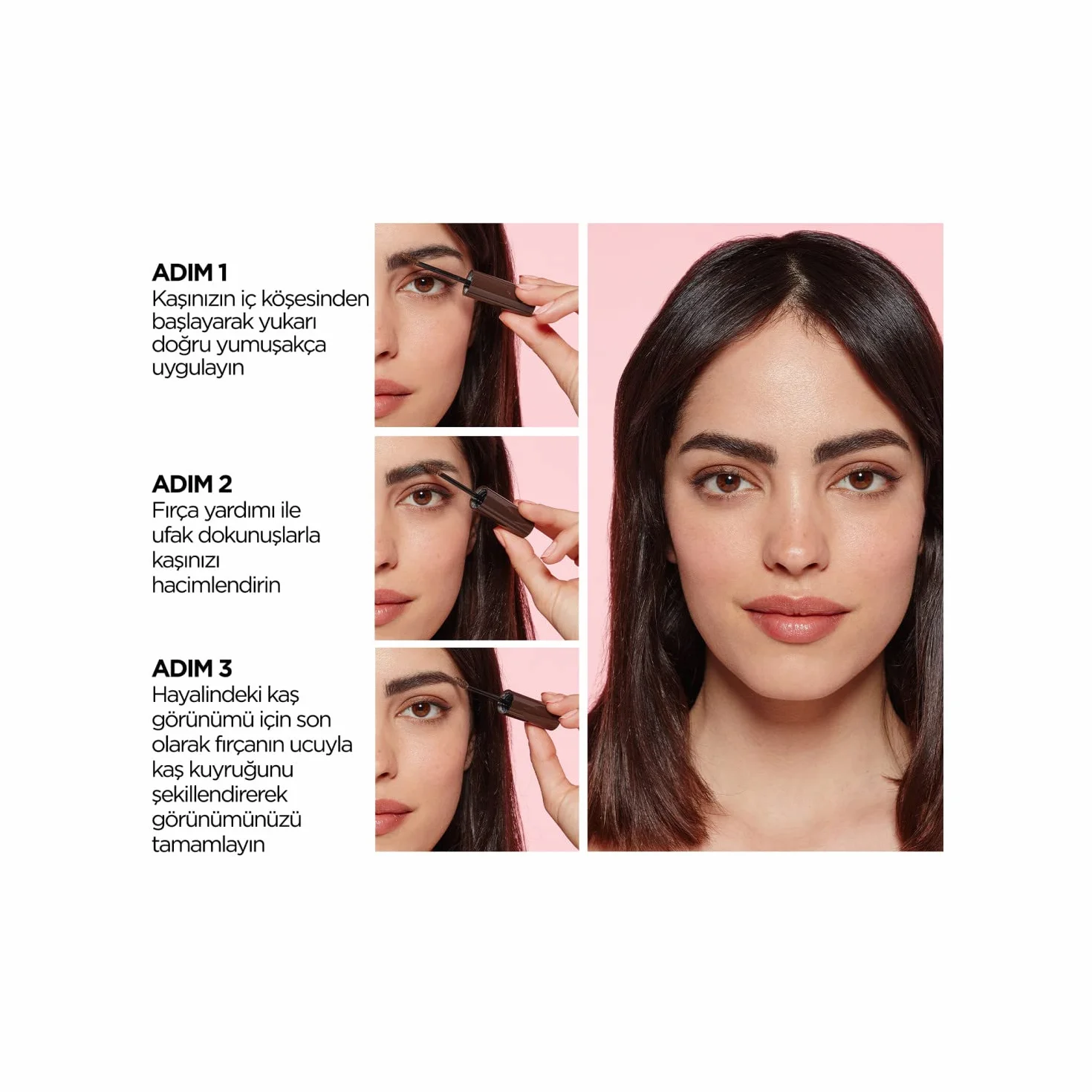 L'Oréal Paris Makeup Mascara Sopracciglia Formula Waterproof No Transfer, 108 Dark Brunette