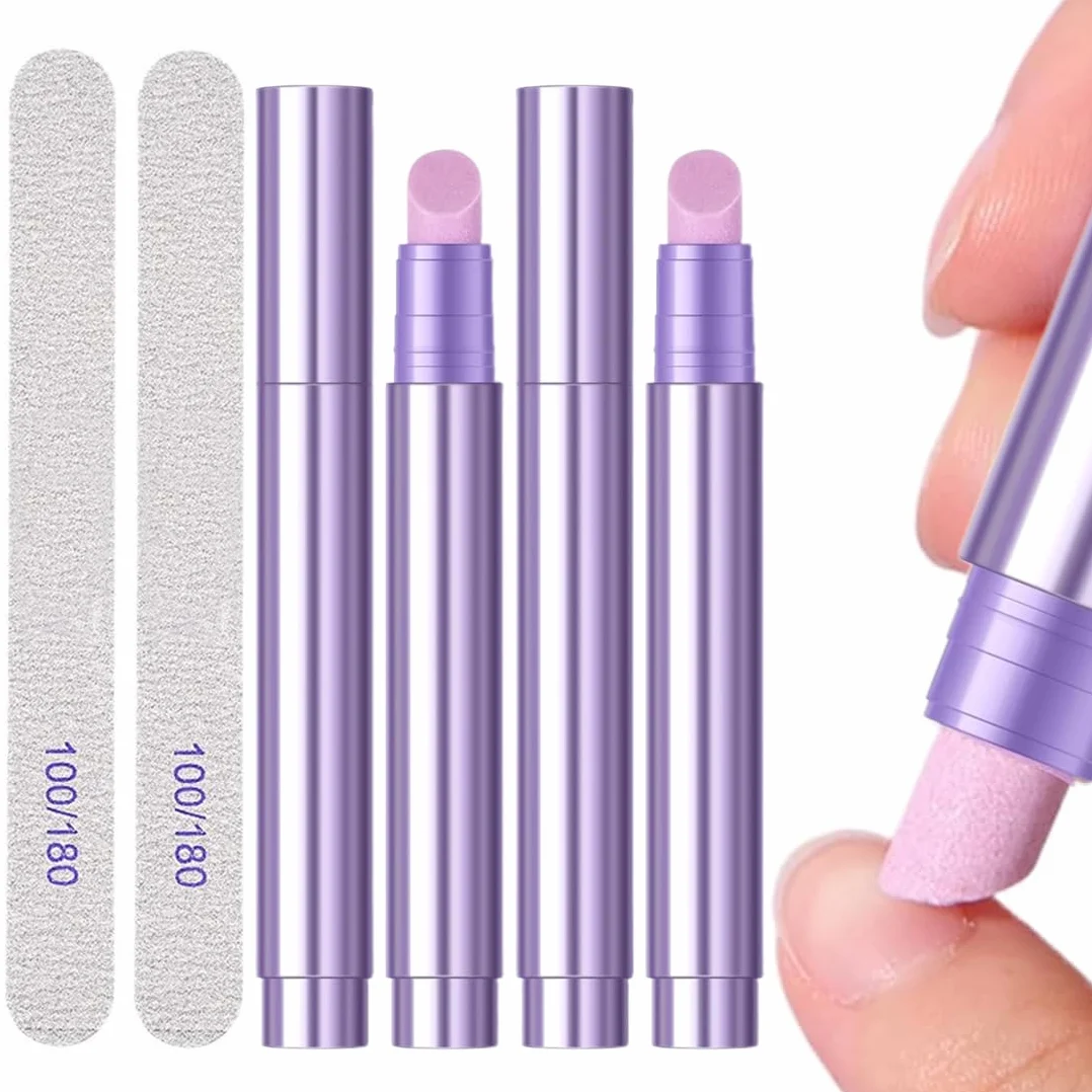 YAYNO 2 Pezzi Penna Con Olio Per Cuticole Penna 3 In 1 Per La Cura Delle Unghie Penne liquide per rimozione cuticole con corpo girevole Penne Con Punta In Ceramica Per Spingere Le Cuticole