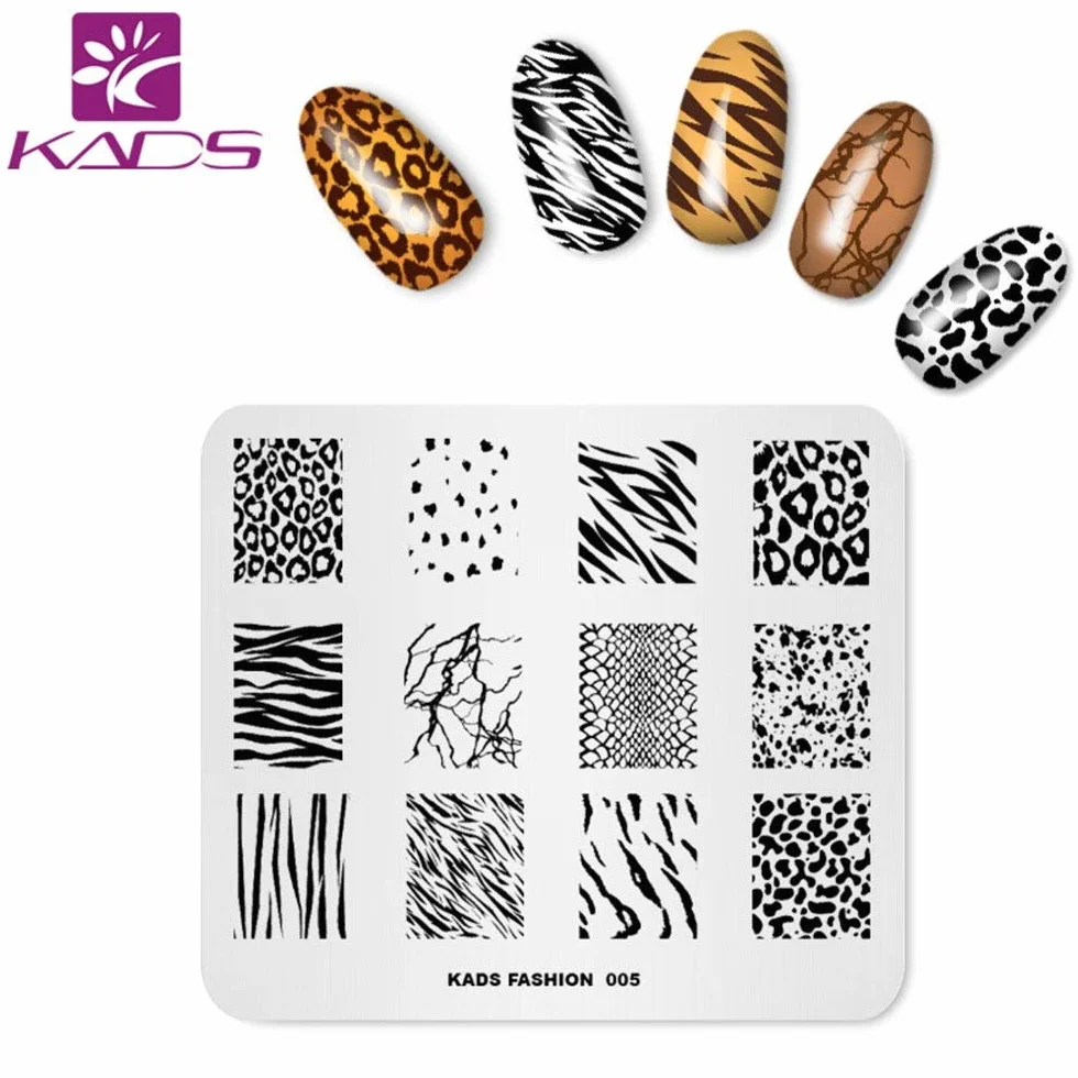 KADS Nail Stamping Plate Moda Nail Art Timbro Template DIY Immagine Template Manicure Stamping Plate Stencil Tools (FASHION 005)