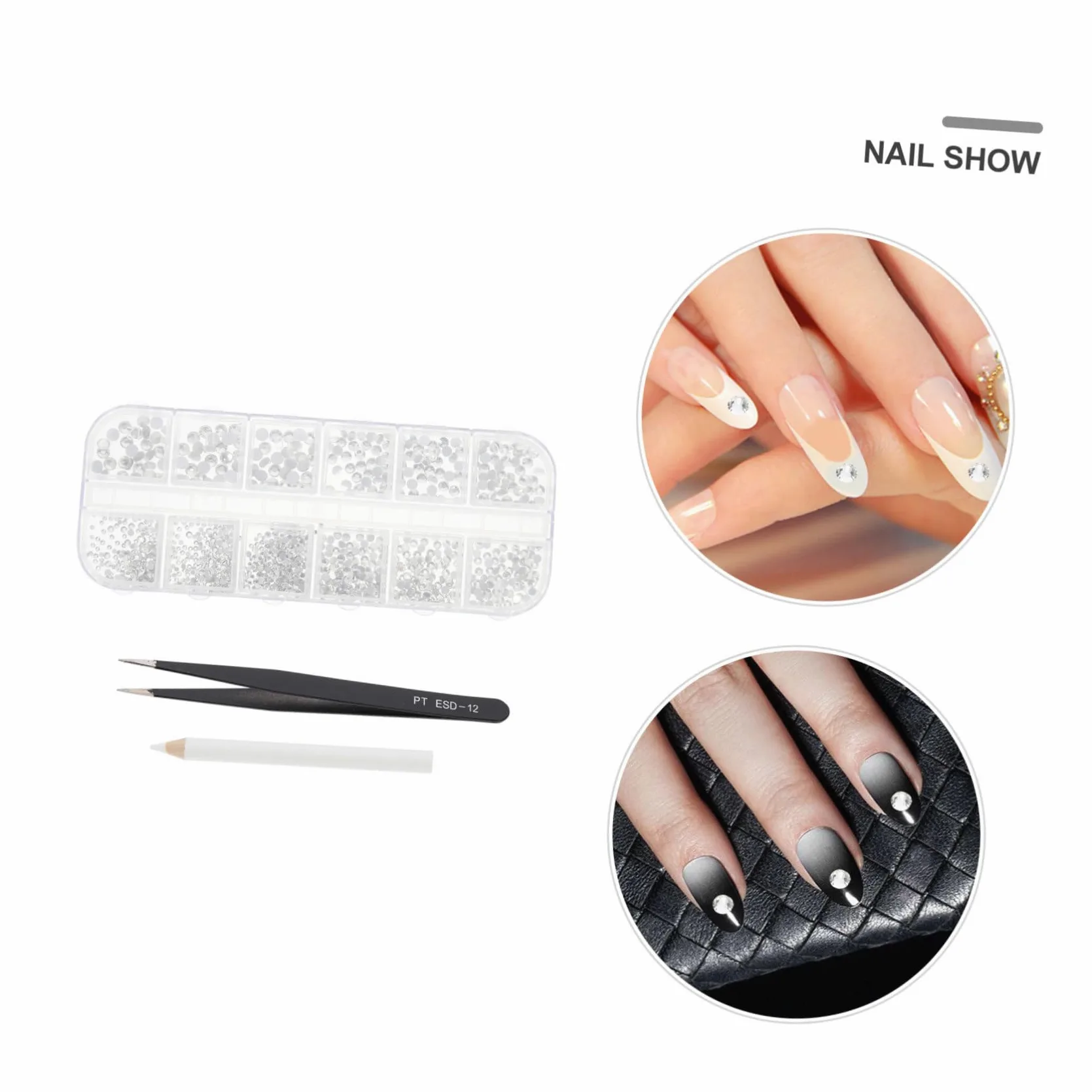 FRCOLOR 4 Set Di Ciondoli Per Unghie Con Strass Per Decorazioni Per Manicure E Trucco Gioielli Per Unghie Per Donne Donne E