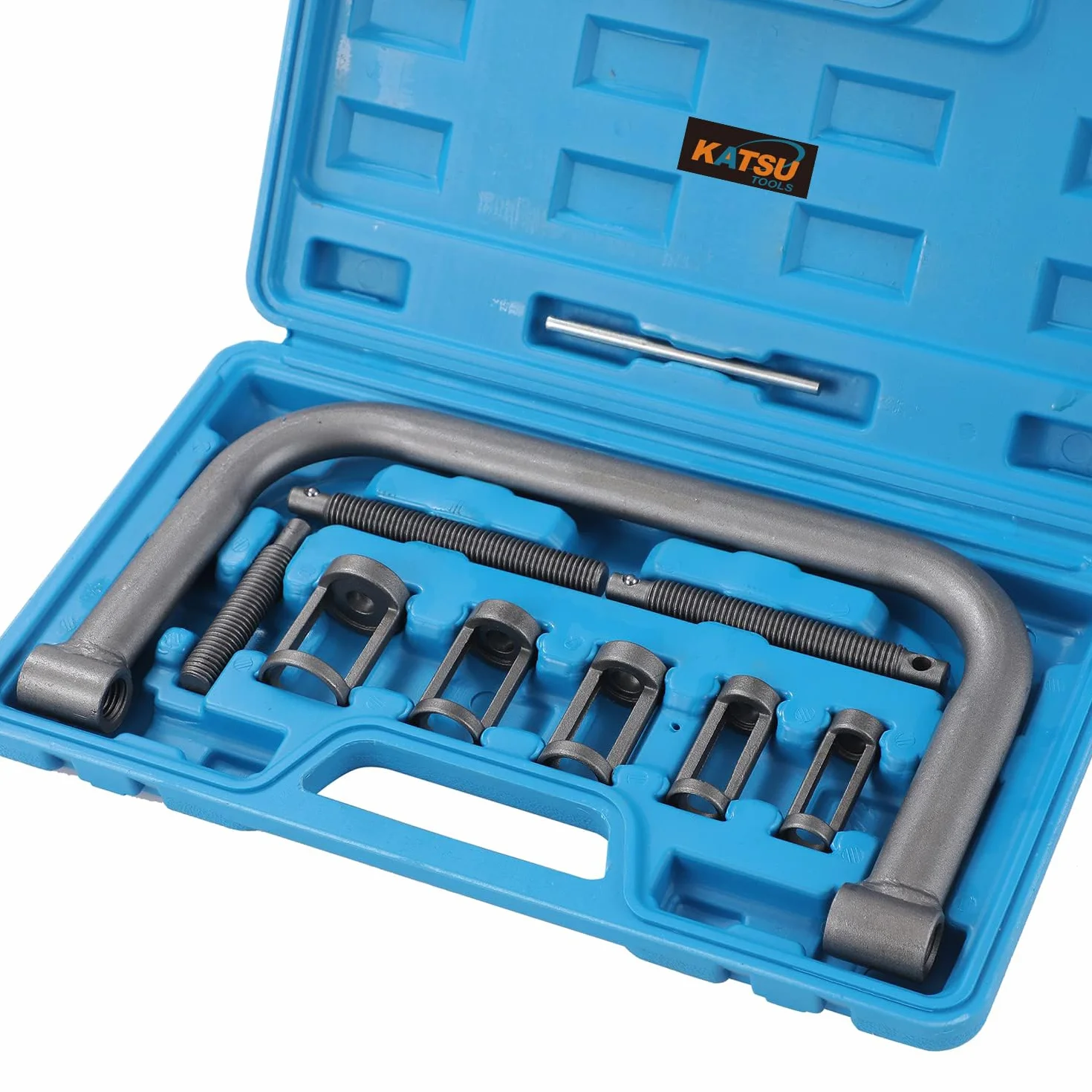 KATSU Kit Compressore Molle Valvole 5 in 1 - Portatile per Auto, Furgoni, Moto, Motori Benzina/Diesel - Set 10 Pezzi (450340)