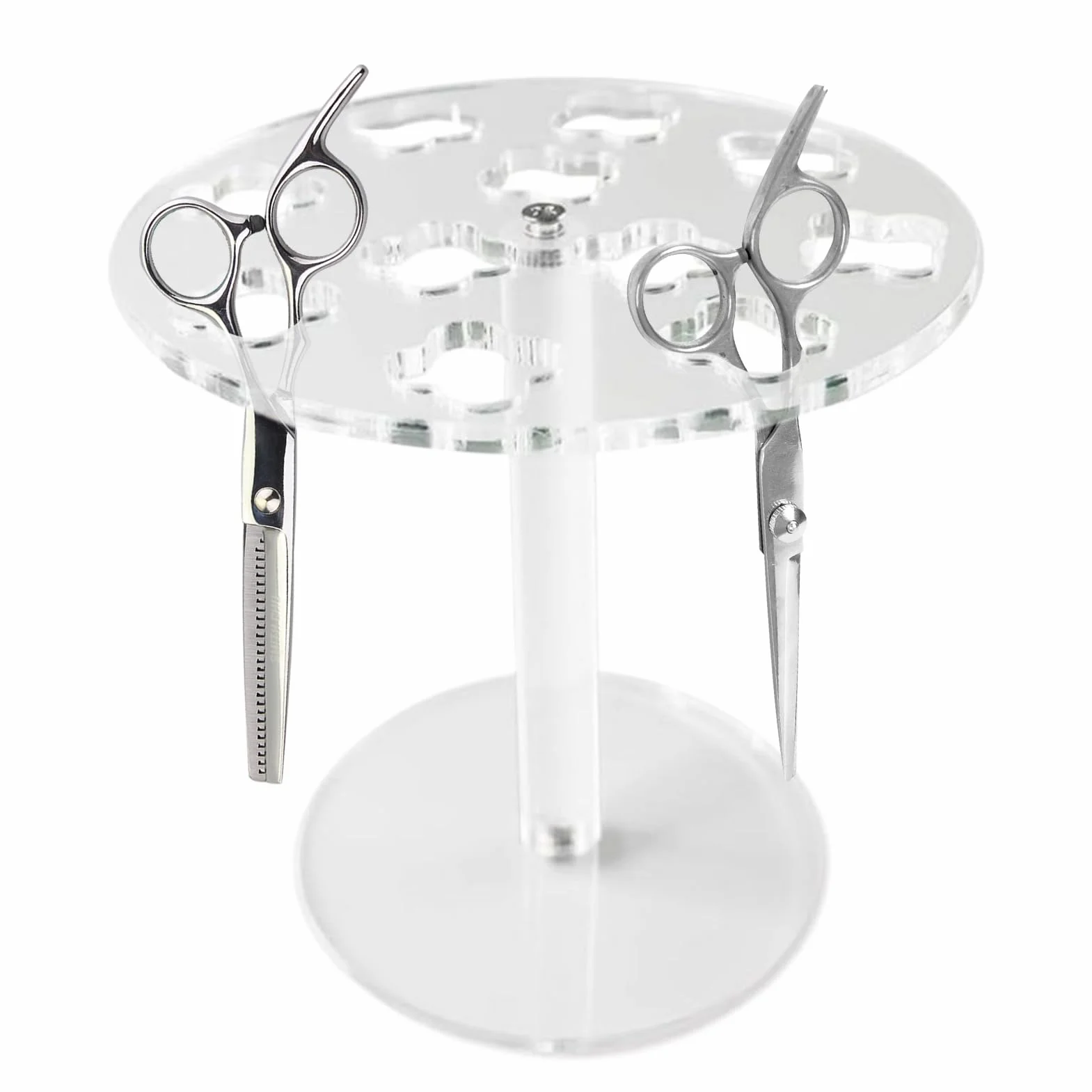 Porta-forbici – Organizer multi slot, supporto per pettine da piano di lavoro, accessorio per salone di bellezza, organizer per attrezzi da tavolo per trucco, vassoio per gestione clip, di