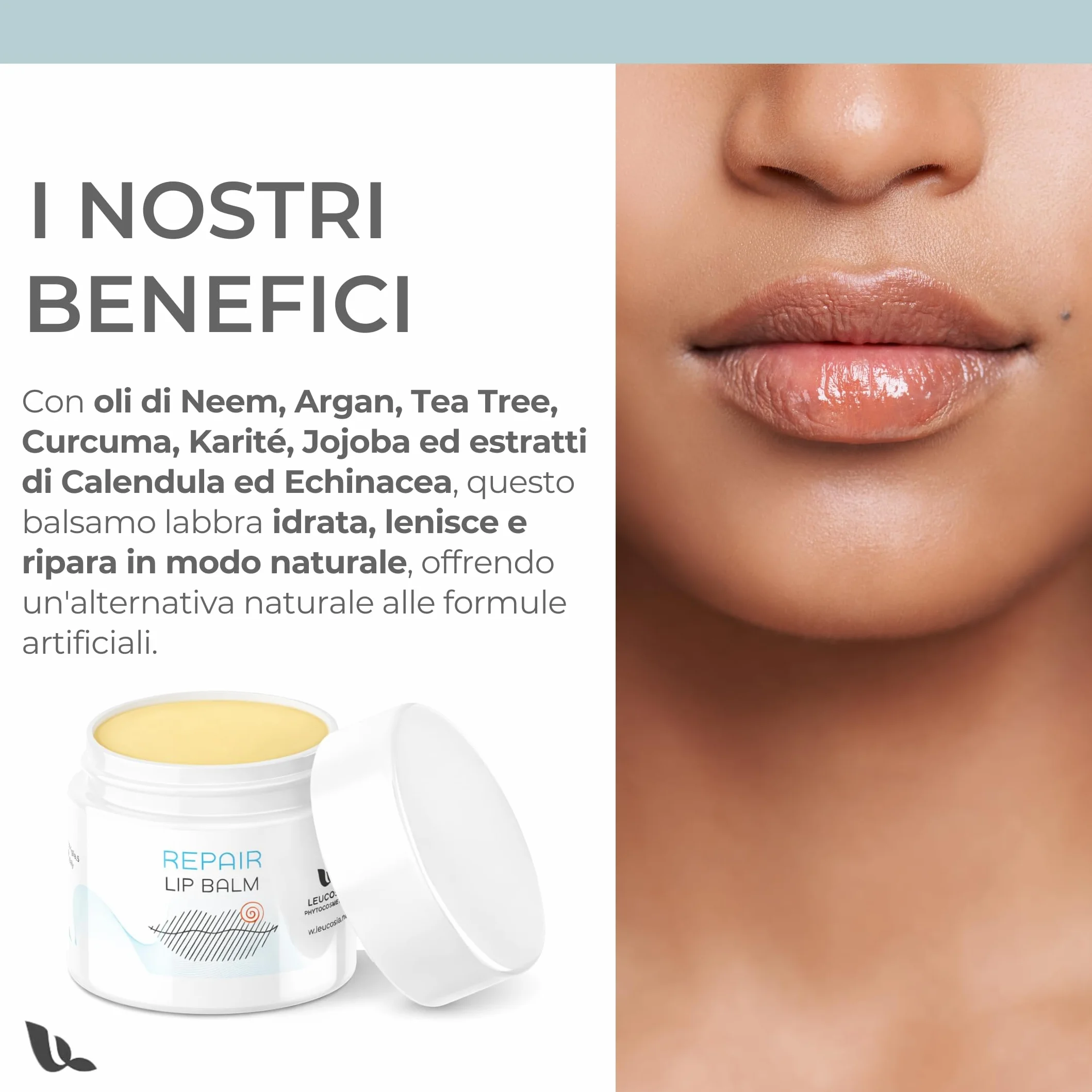 Repair Lip Balm 15ml per Herpes Labiale, Maschera Labbra Notte e Giorno, Balsamo Riparatore con Oli Naturali, Lip Mask per Labbra Screpolate, Secche