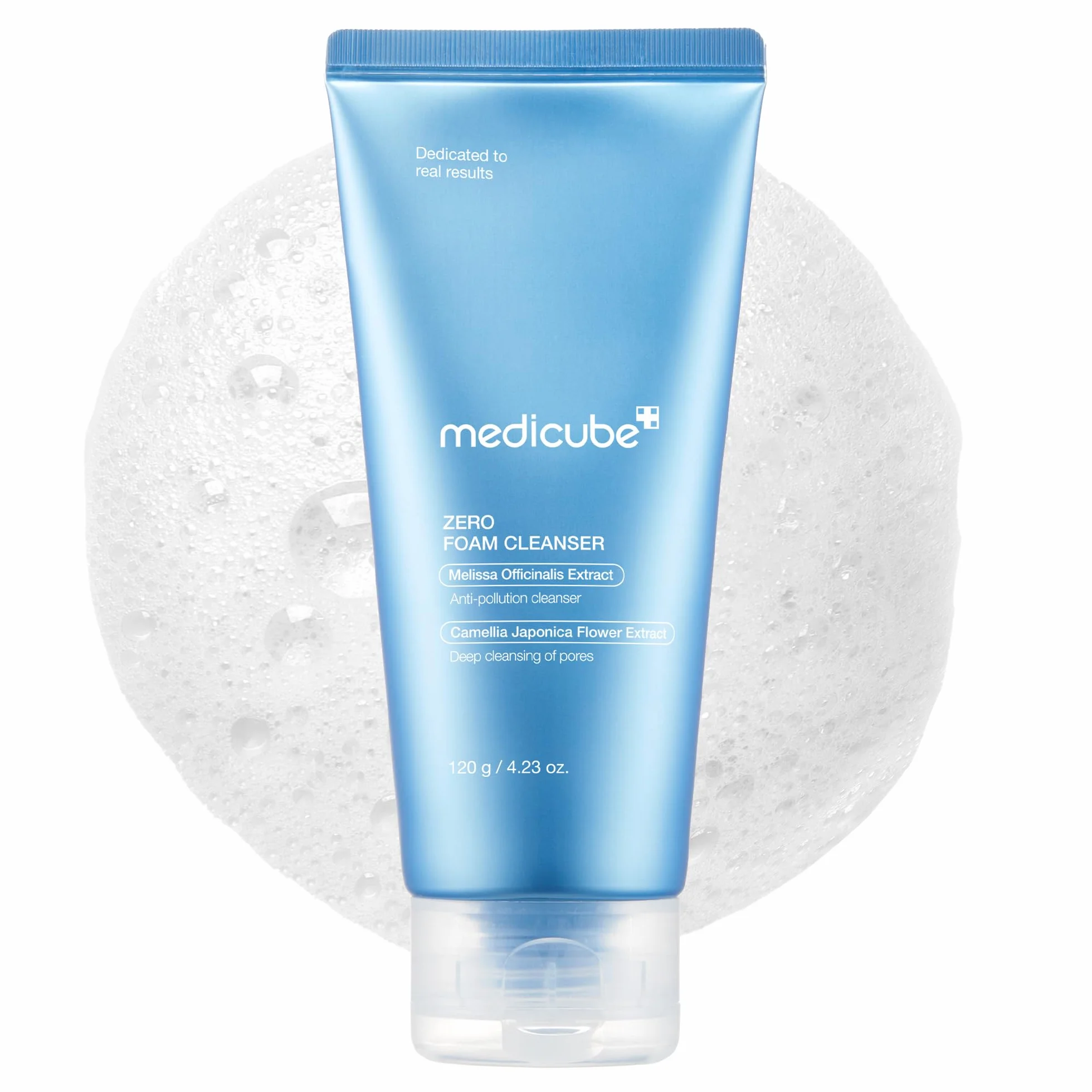 medicube Detergente Zero Foam Per Pelli Sensibili, Per Il Controllo Del Sebo, L'Equilibrio Dell'Umidità E La Riduzione Dei Pori, Korean Skincare 120 Fl Oz (Confezione Da 1), Foglie Di Clorogalum