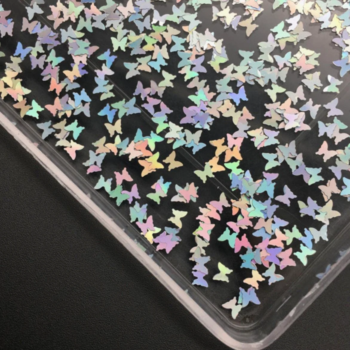 20 g/pacco formato laser argento ultrasottile glitter per unghie paillettes per body art pittura nail artl decorazione fai da te