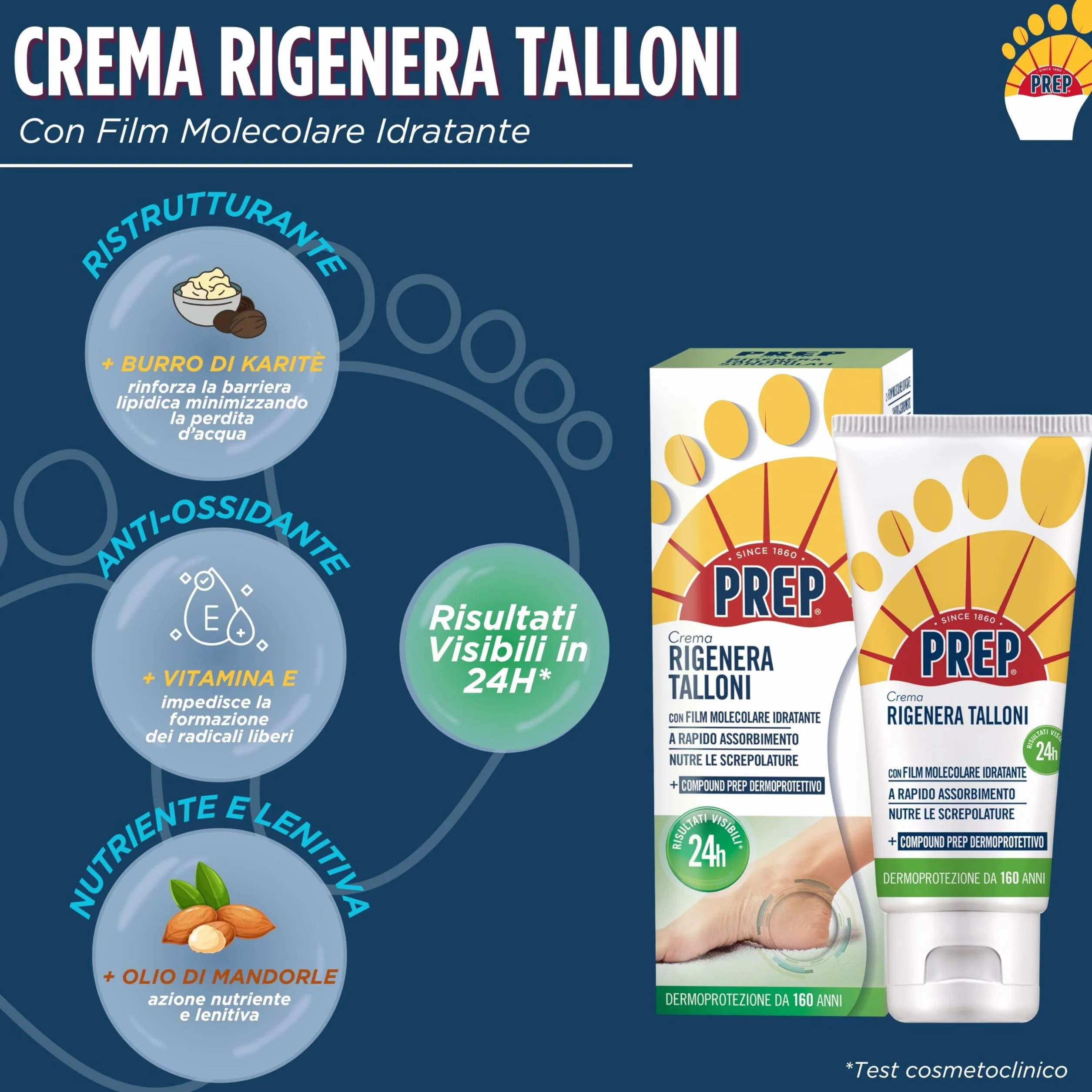 Crema Rigenera Talloni Idratante Burro di Karitè Pantenolo Vitamina E 75 ml