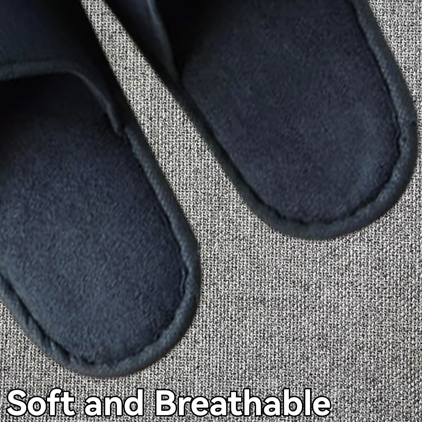50 Paia Pantofole Monouso Tessuto Unisex Antiscivolo per Hotel Spa Viaggi | Ciabatte Usa E Getta Leggere Traspiranti Suola Spessa Bianco Nero Taglia 42 Adulti