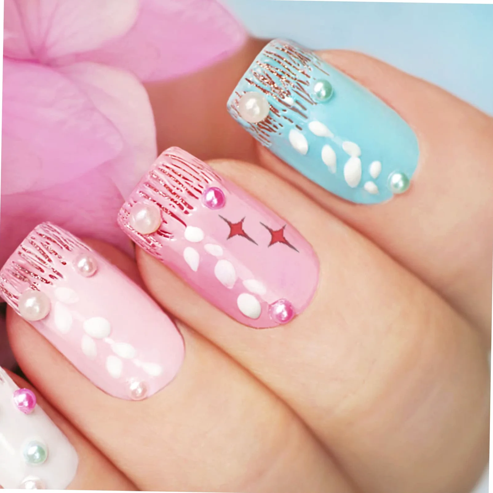 Healeved 60fogli Adesivi Per Unghie Decorazioni Nail Art Adesive Per Unghie Facili Applicare Per Design Creativi e