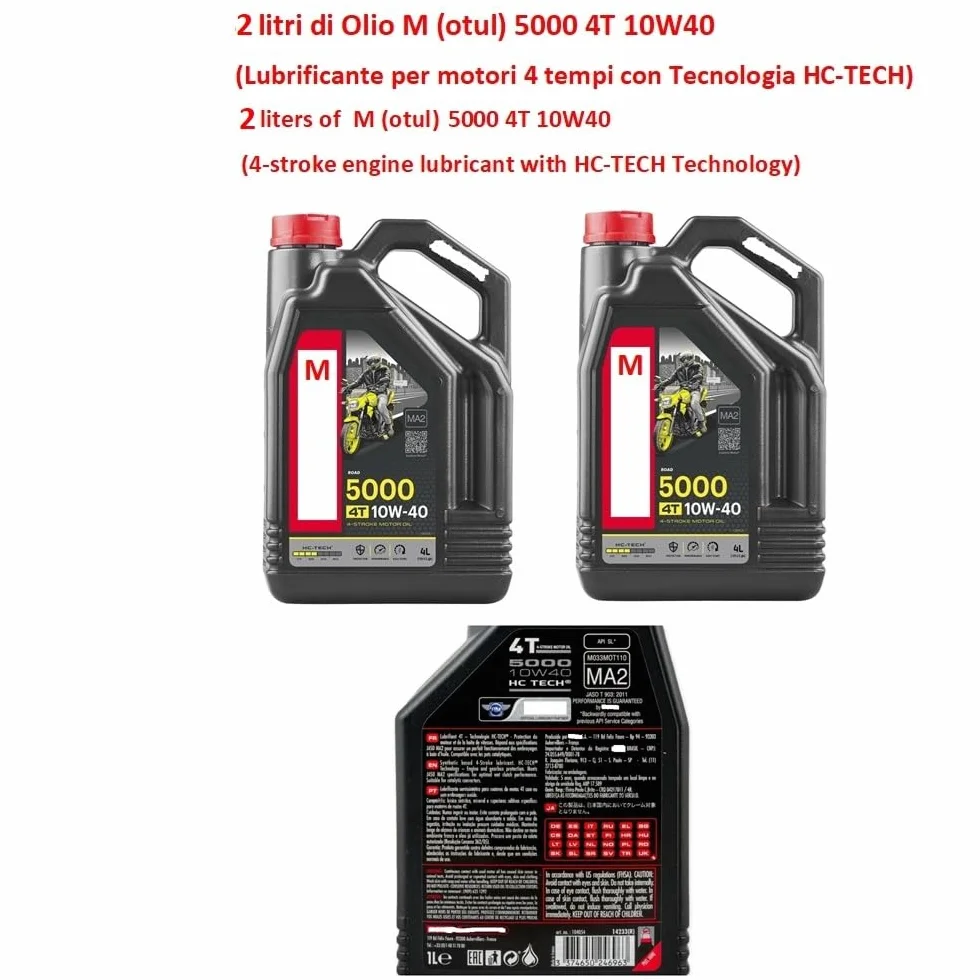 YAMAHA N-MAX 155 KIT TAGLIANDO SCOOTER 2L OLIO 10W40 4T HC-TECH FILTRO OLIO FILTRO ARIA CANDELA