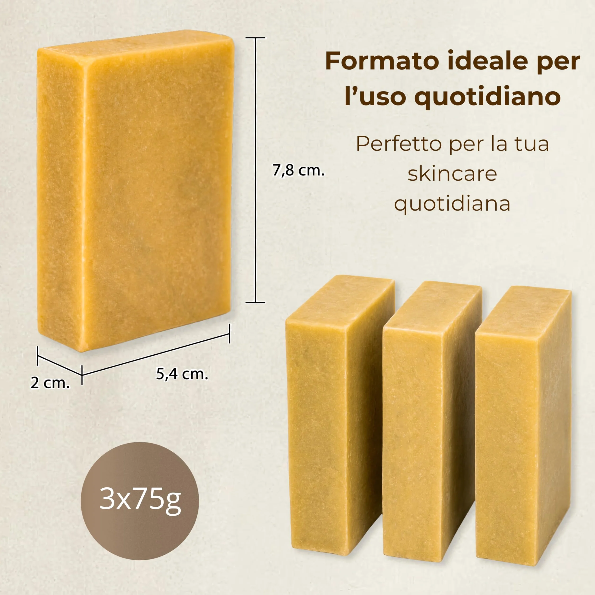 Sapone allo Zolfo per acne viso 3 saponi naturali artigianali con Olio d'Oliva 75 g