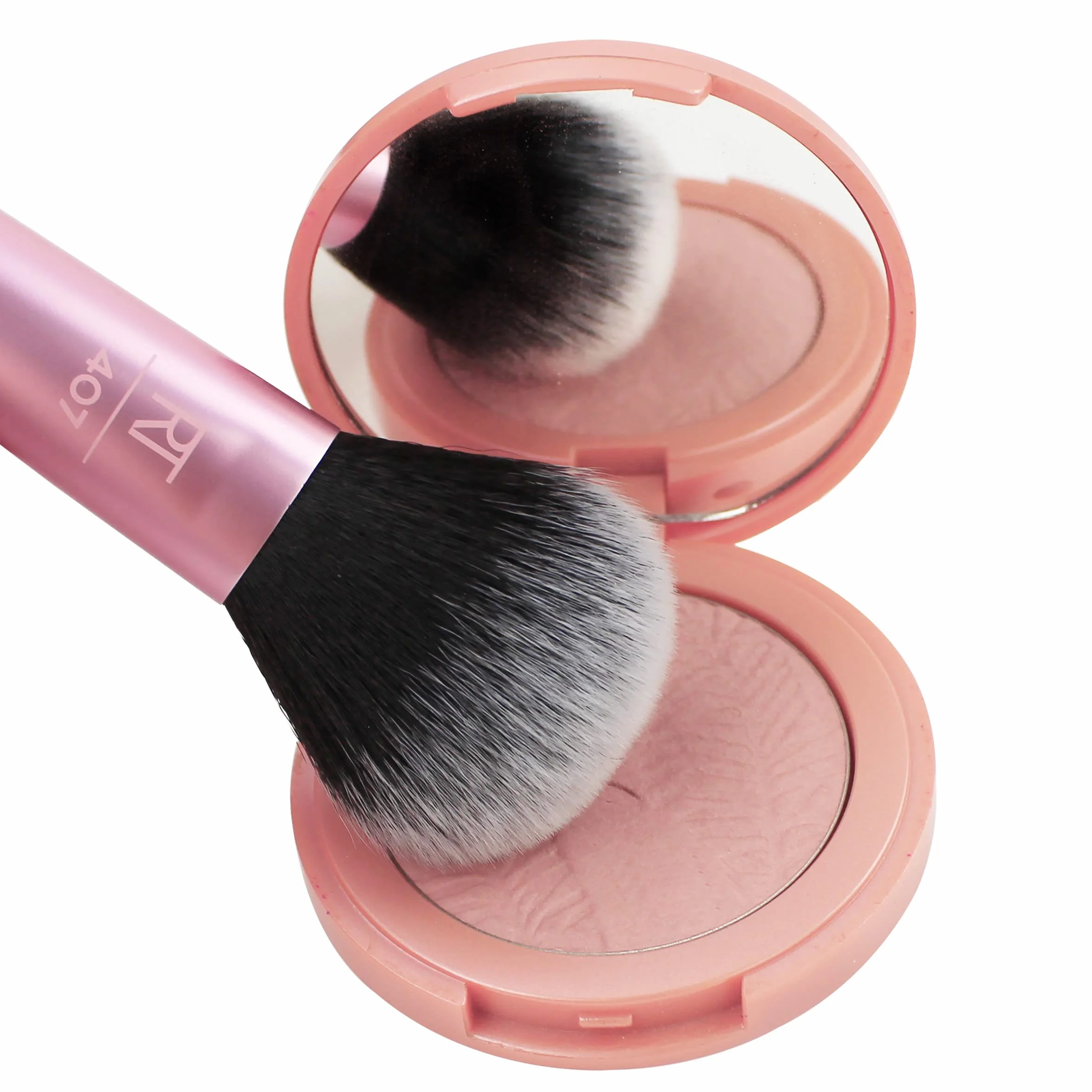 Real Techniques Mini pennello multiuso trucco fard bronzer cipria viso setole sintetiche tagliate su misura 1 confezione