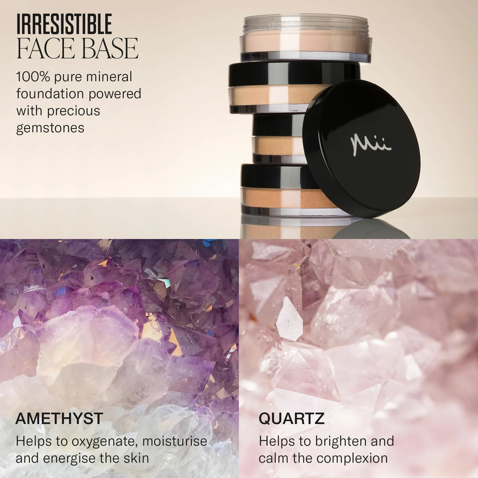 Mii Cosmetici | Base viso irresistibile Fondotinta minerale puro al 100% | Fondotinta minerale puro al 100% pluripremiato | Adatto ai vegani | Crema Preziosa 02