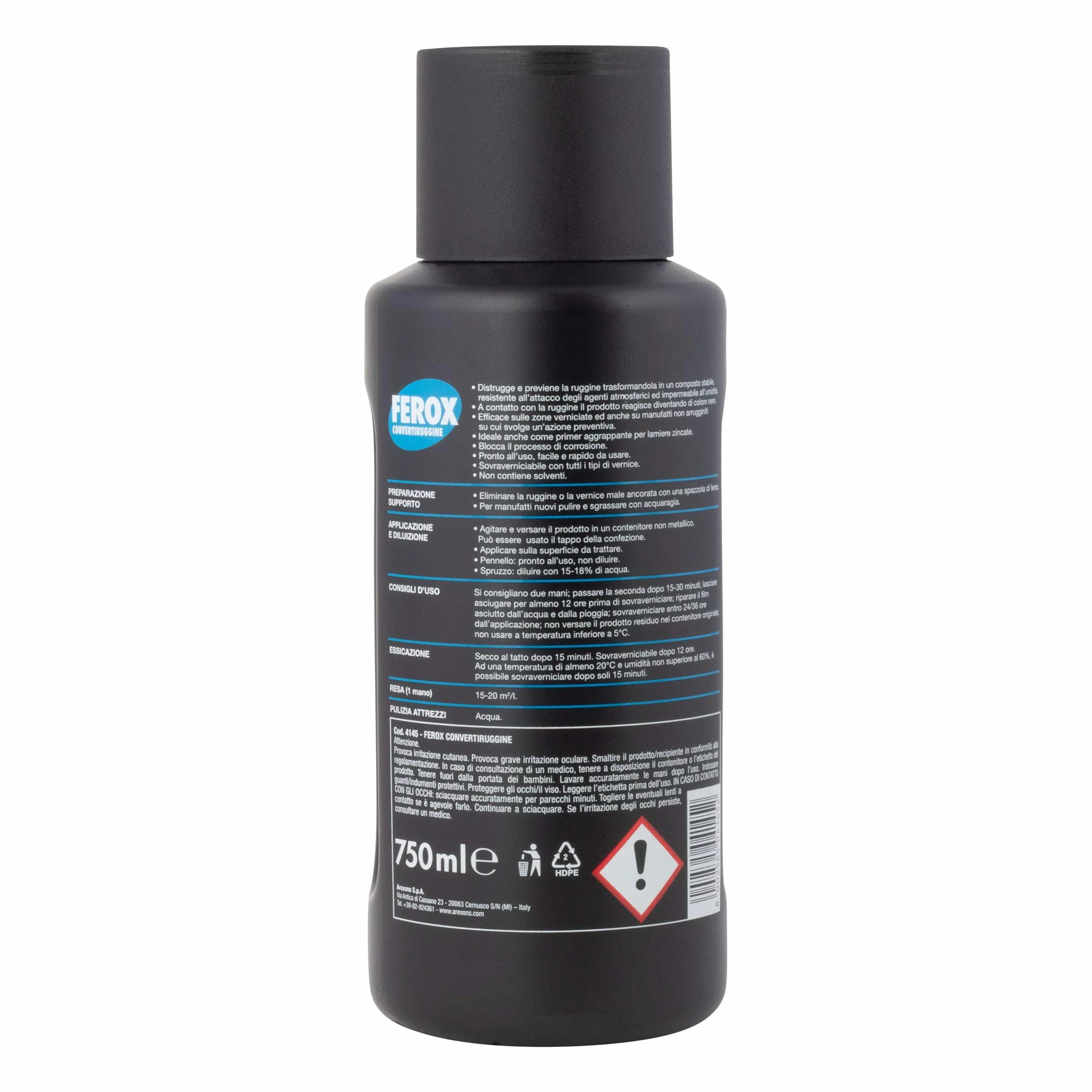 AREXON FEROX CONVERTIRUGGINE 750 ml trattamento rimozione ruggine protezione superfici ferro