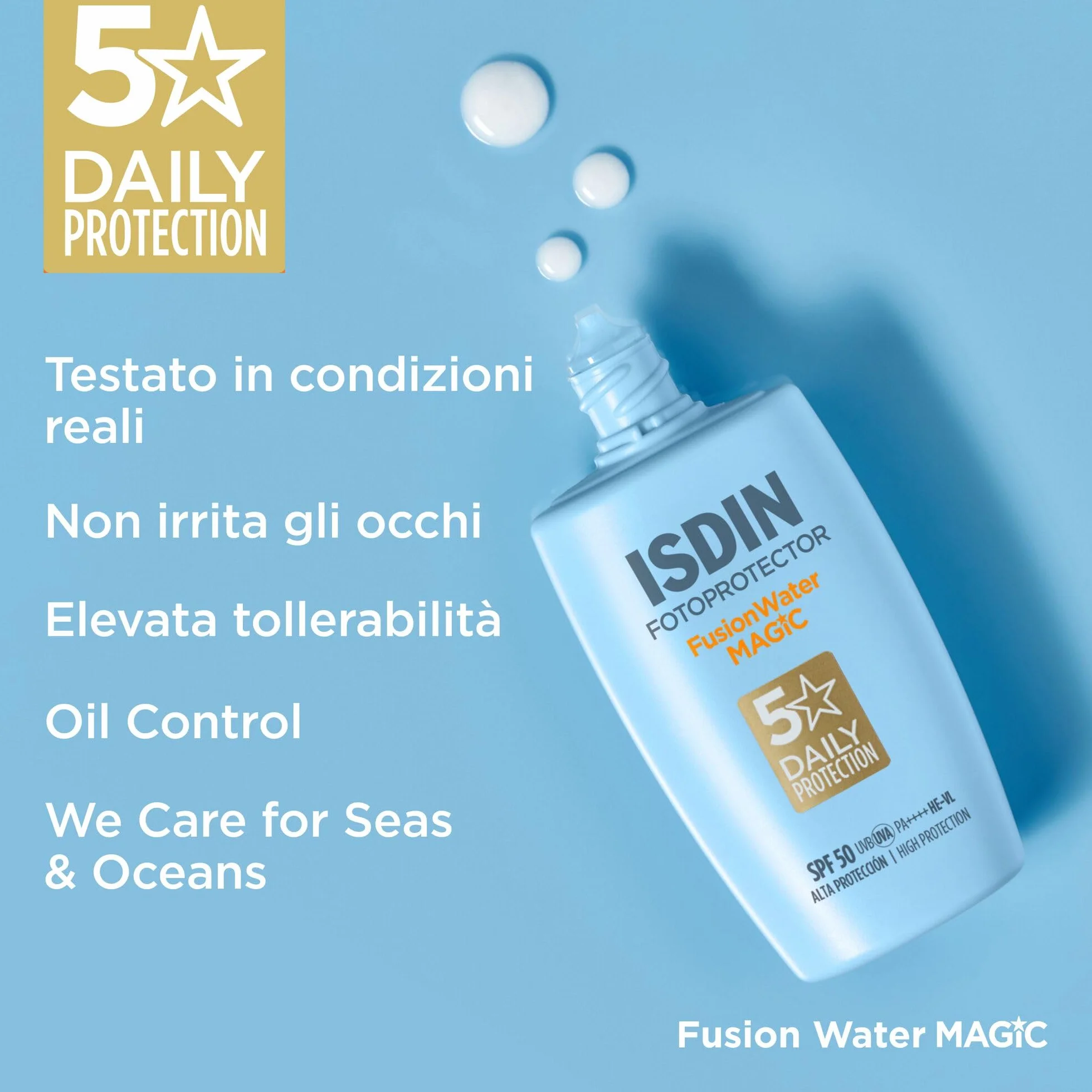 ISDIN Fusion Water MAGIC SPF 50 Crema Solare Viso 50 ml