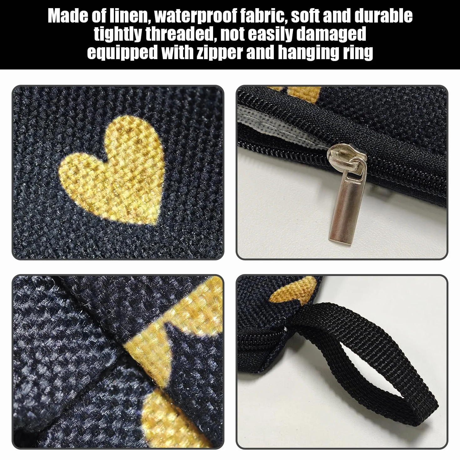 Borsa Per Cosmetici Stampata A Forma Di Cuore Da 2 Pezzi, Borsa Per Cosmetici Da Viaggio Portatile, Mini Borsa Per Cosmetici, Portamonete Con Cerniera, Borsa Per Articoli Da Toilette