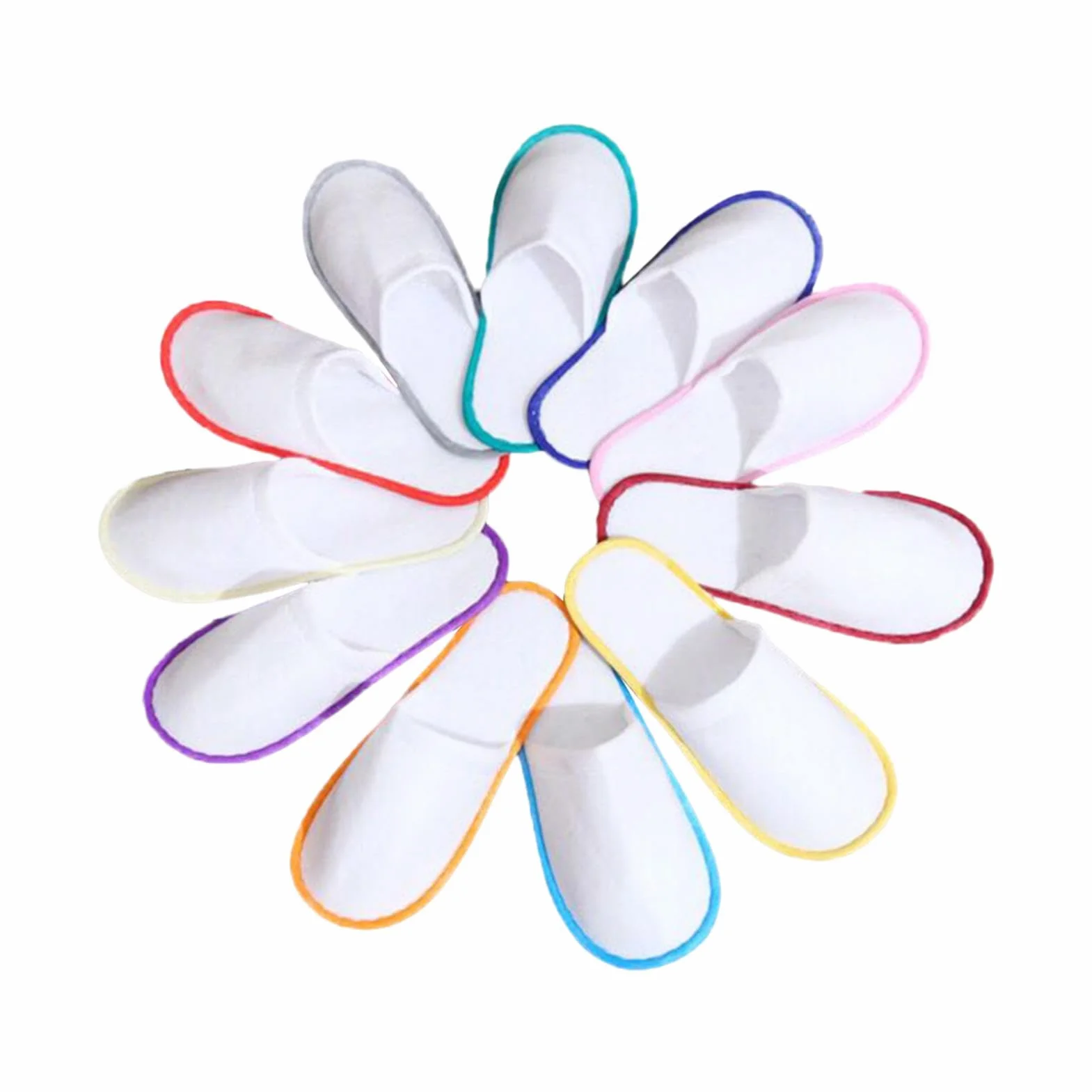 10 Pairs Pantofole Dell' Pantofole Per Casa Pantofole Usa E Getta Pantofole Hotel Set Pantofole Per Gli Ospiti Ciabatte Per Gli Per Hotel, Spa, Casa, Viaggi, Unisex, Lavabili, Misura 36-40
