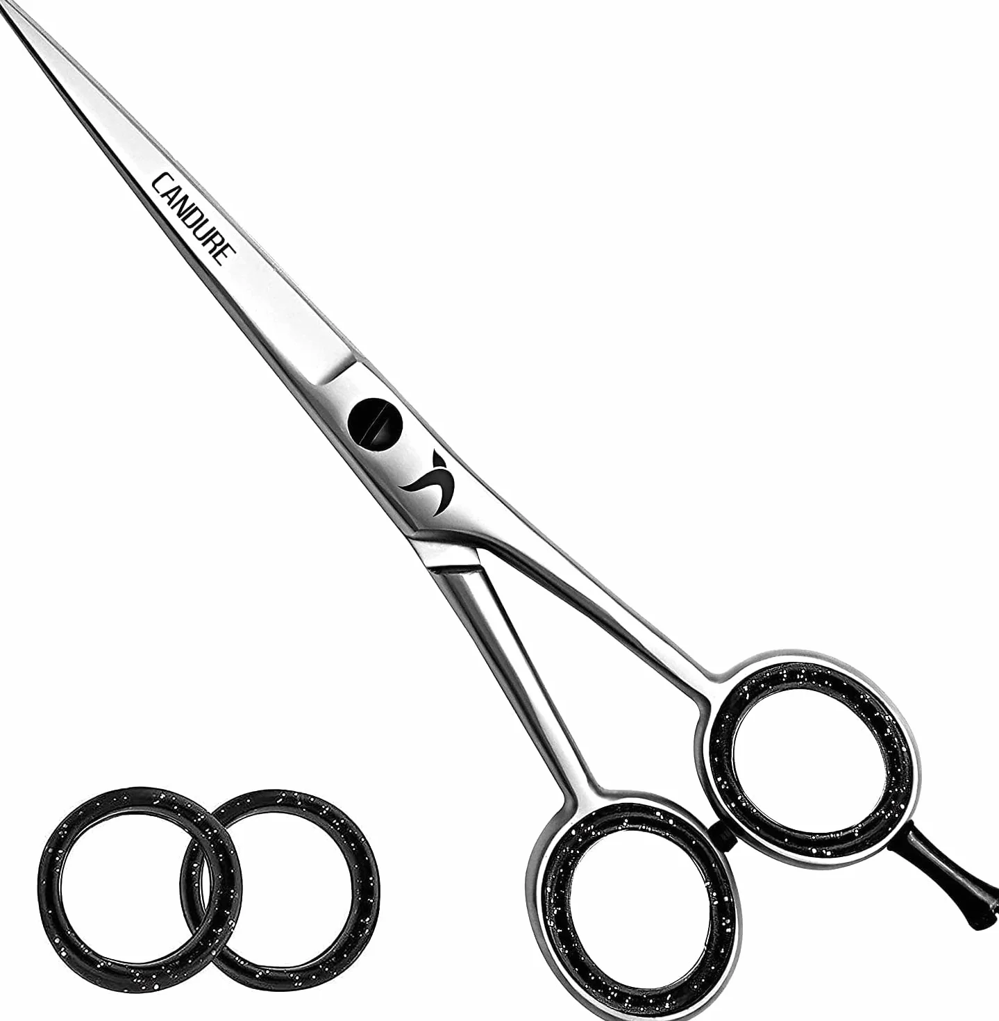Forbici Parrucchiere Professionali 6.5" Acciaio Inossidabile per Taglio Capelli Barbiere Argento