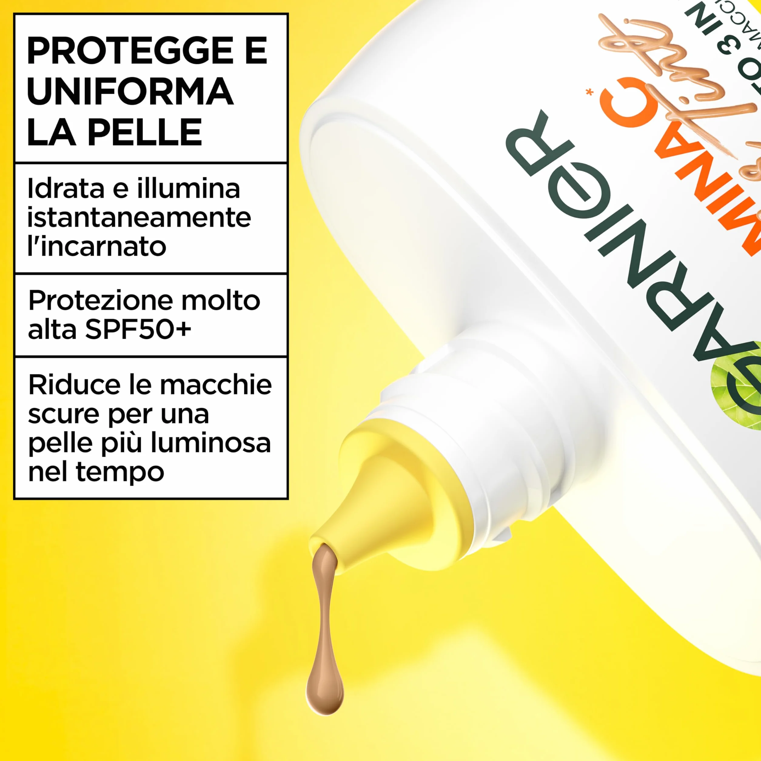 Garnier Fluido Colorato 3 in 1 Wonder Tint SPF50+ Vitamina C Medium 40 ml