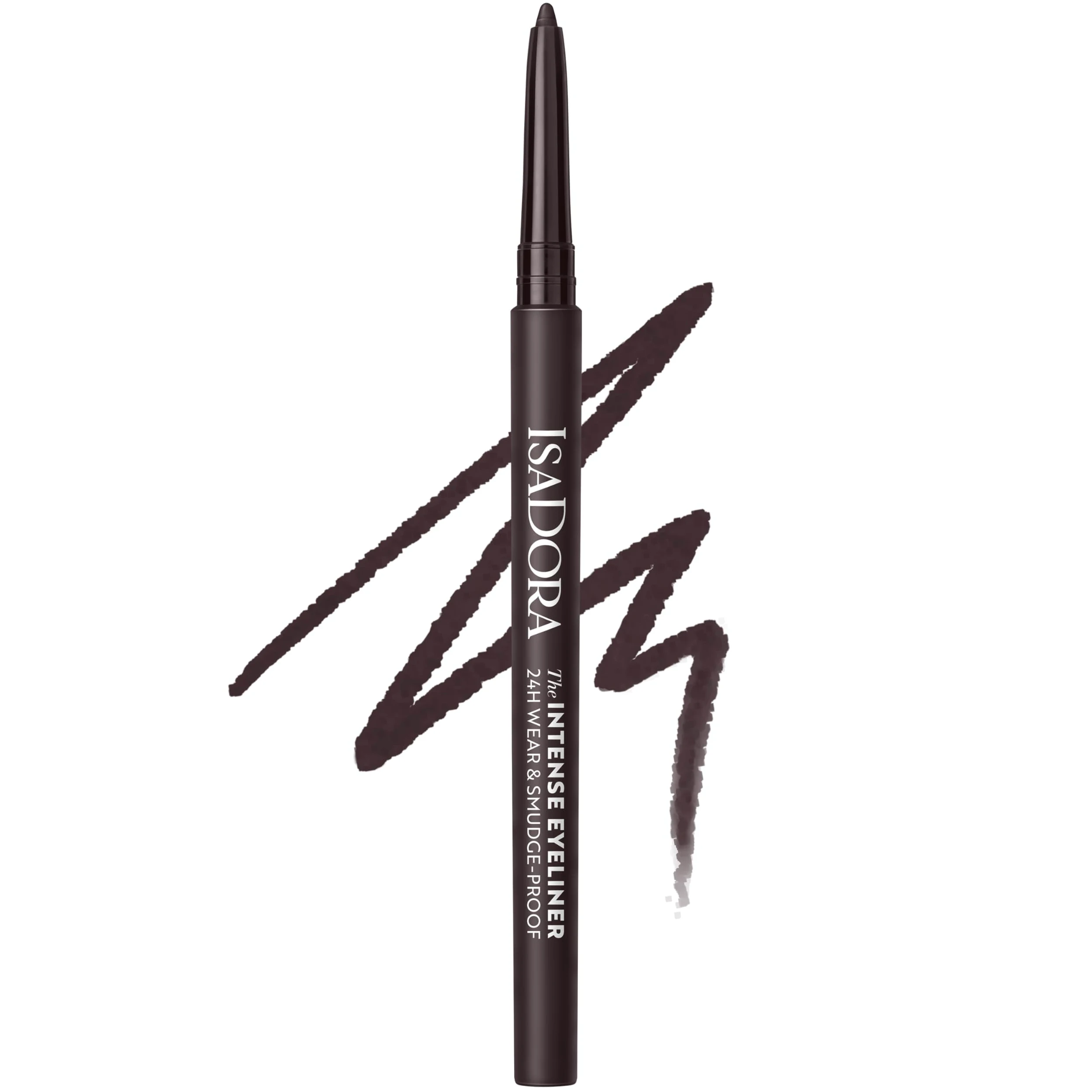 IsaDora The Intense Waterproof Eyeliner – Penna per kayal marrone scuro per linea di galleggiamento e corona di ciglia, lunga durata senza sbavature, trucco vegano, senza esperimenti su animali, senza