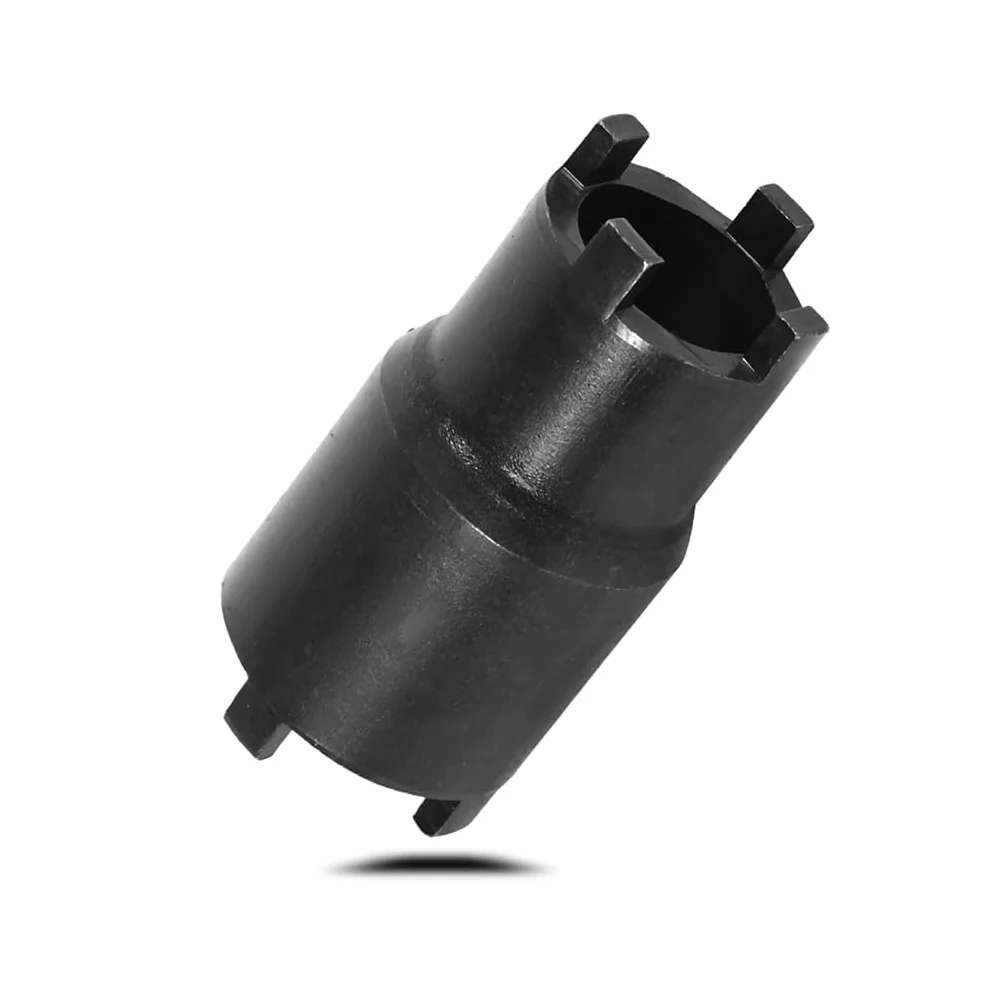 Tiiyee Chiave Per Controdado Frizione, Dado di Bloccaggio da 20-24 mm Bussola Spinner Olio Strumento Inglese Acciaio Rimozione Doppia Testa Quattro Artigli Nero CRF 600RR 450R 250L