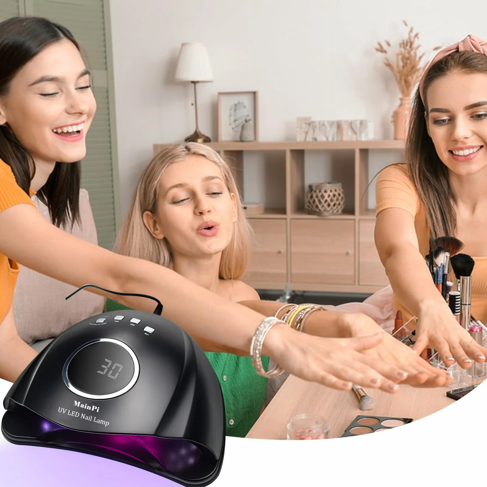 Lampada Unghie UV LED 168W,Professionale UV Unghie con 42LEDs,Asciugatura Rapida Asciuga Smalto Fornetto Unghie,Lampada Con 4 Timer e Sensore Automatico per Manicure/Pedicure (Nero)