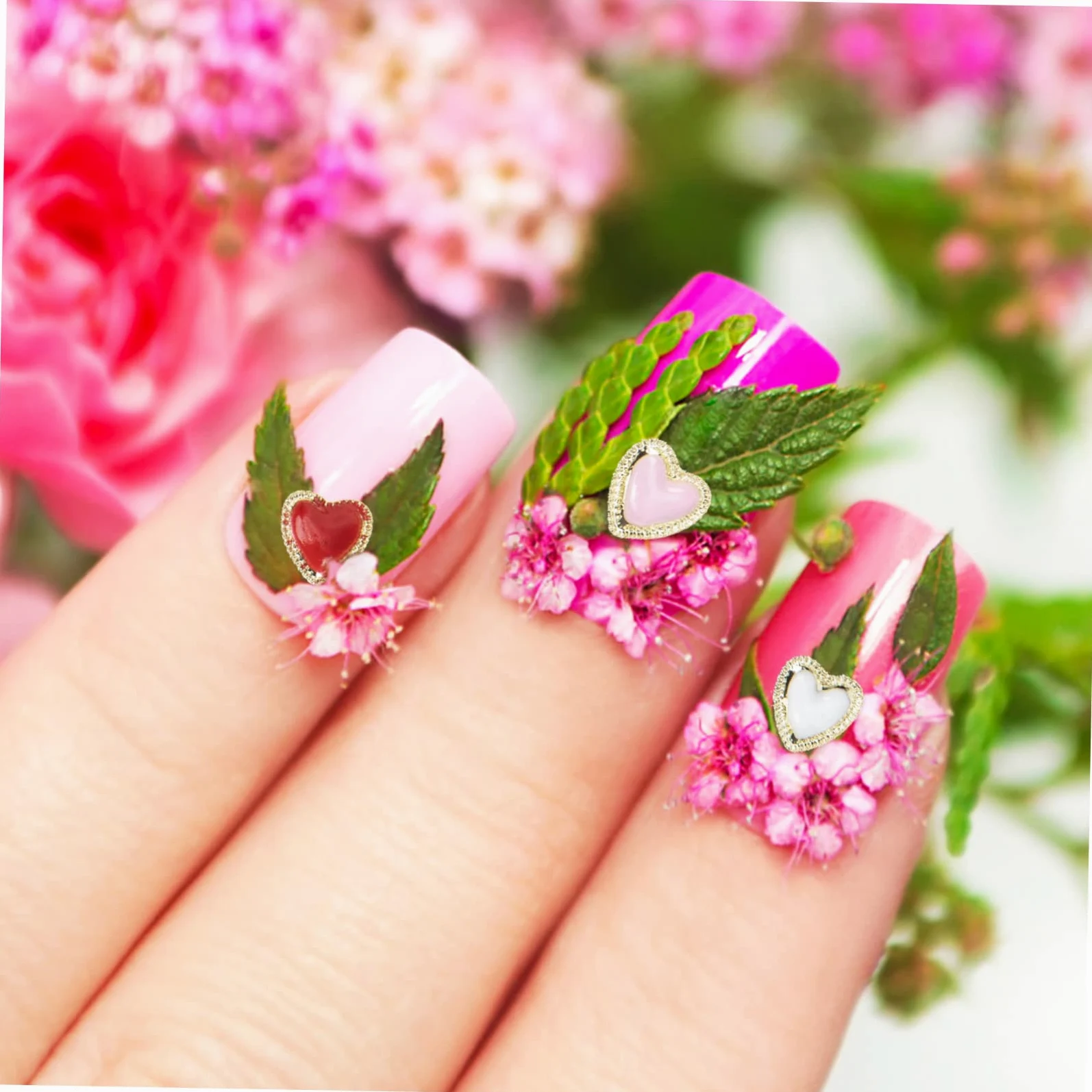 VICASKY 3 Set Decorazioni Unghie Kawaii Charms Per Manicure Te Accessori Leggeri E Durevoli Per Design Unghie Raffinati 60 Pezzi*3