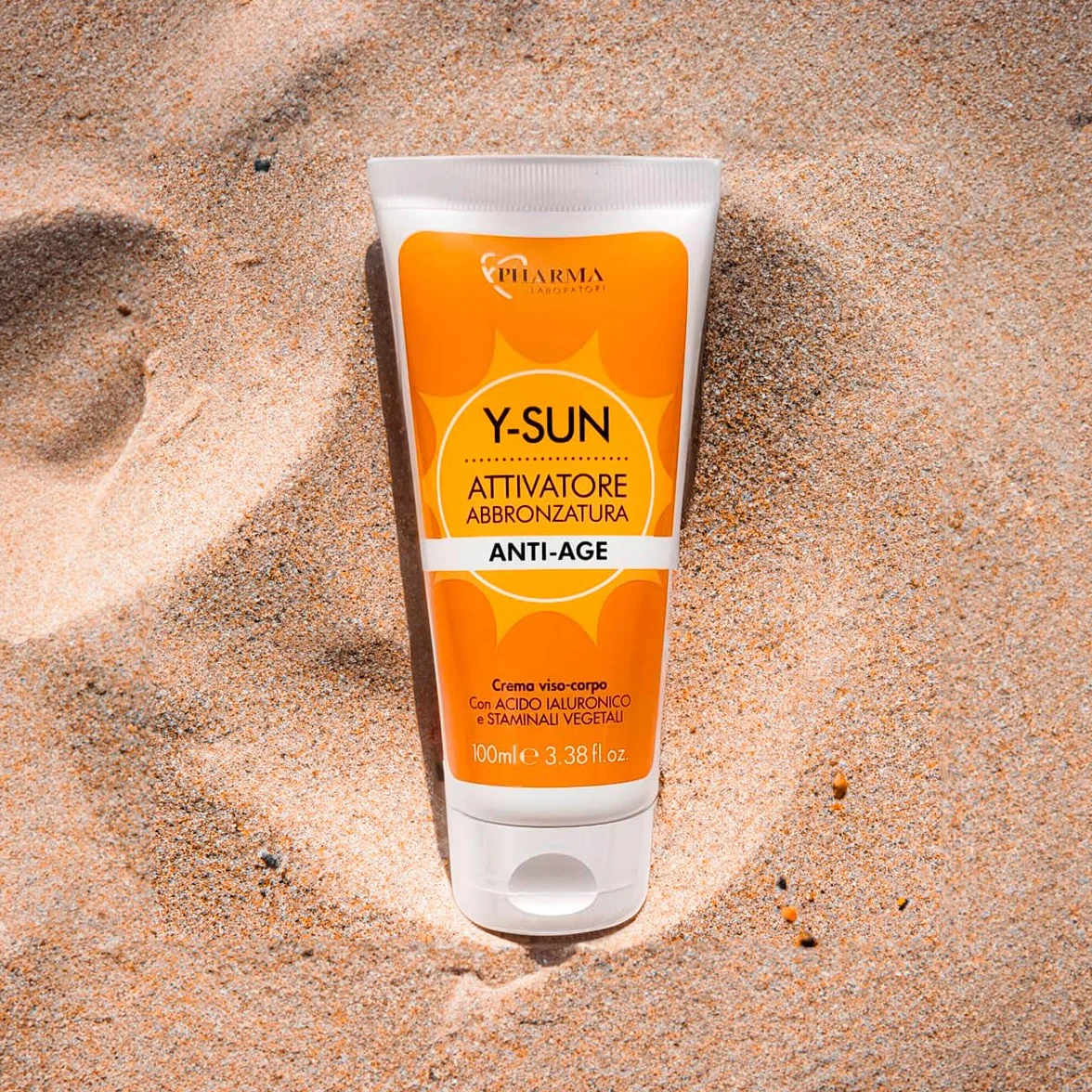 Ypharma Acceleratore Abbronzatura Viso e Corpo – Attivatore Melanina con Acido Ialuronico – Intensifica e Prepara la Pelle al Sole, Made in Italy