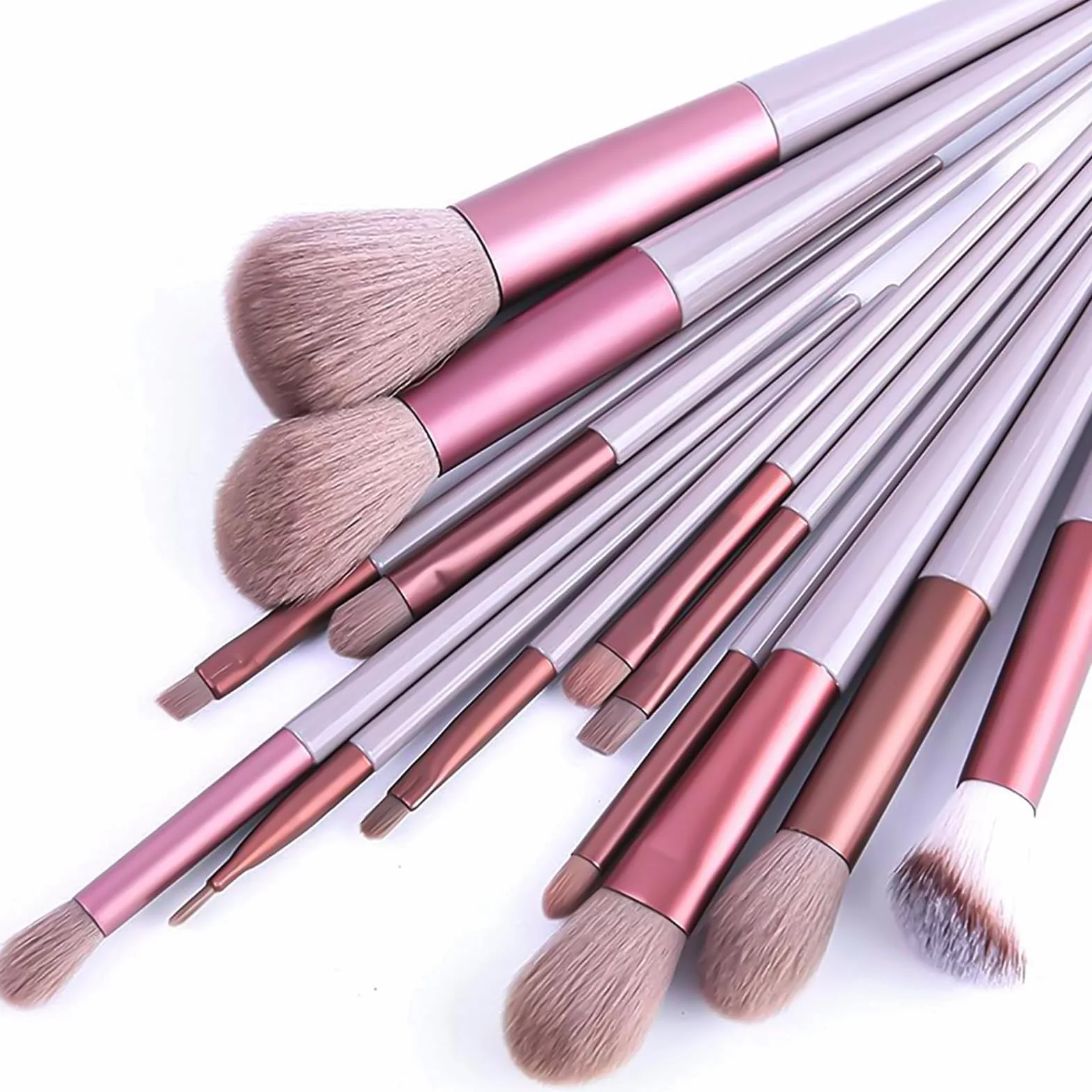 aweskmod Pennelli Trucco 13 Pezzi Set Viso e Occhi, Pennelli Make Up Professionali Set, Sintetico Contorno Fard Ombretti Correttori Fondazione Trucco Pennelli