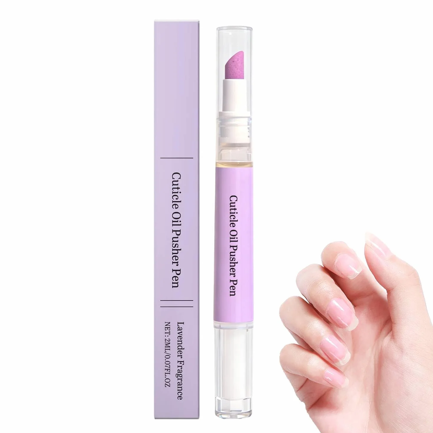 Penna per olio per cuticole 2 in 1, penna per cura delle unghie, penna per olio spingicuticole con punta in ceramica, penna per rimozione cuticole per unghie secche e danneggiate