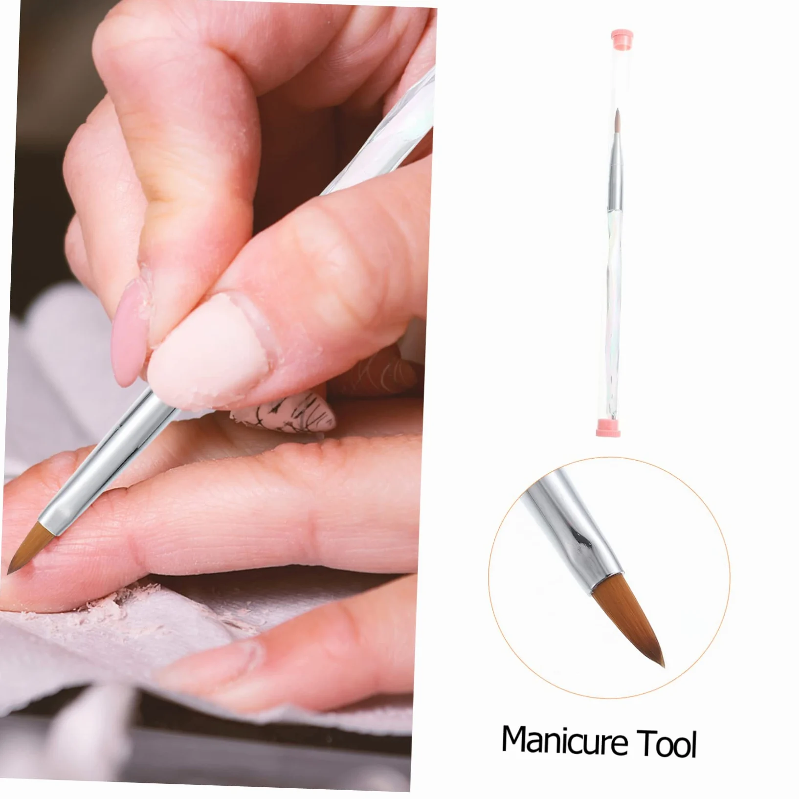 FRCOLOR 3 Pezzi Di Strumenti Pratici Per Manicure Pennello Per Nail Art Pennello Per Gel Per Unghie Per Pittura E Decorazione Delle Unghie