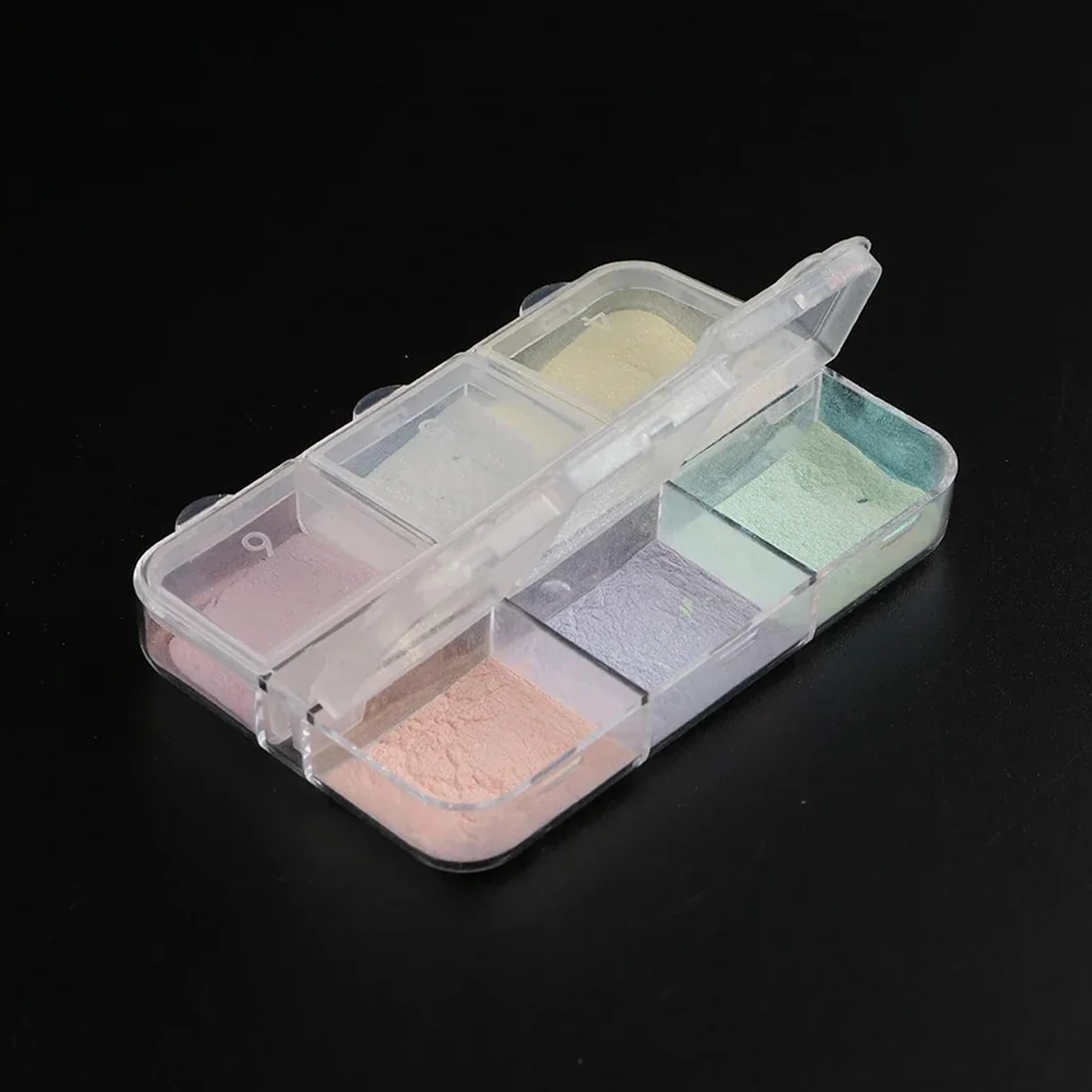 Polvere cromata unghie Polvere for unghie a specchio al chiaro di luna Pigmenti metallici effetto cromo Smalto gel Polvere laser Glitter Aurora Shiny Pearl Nail manicure per Manicure(1909-50)