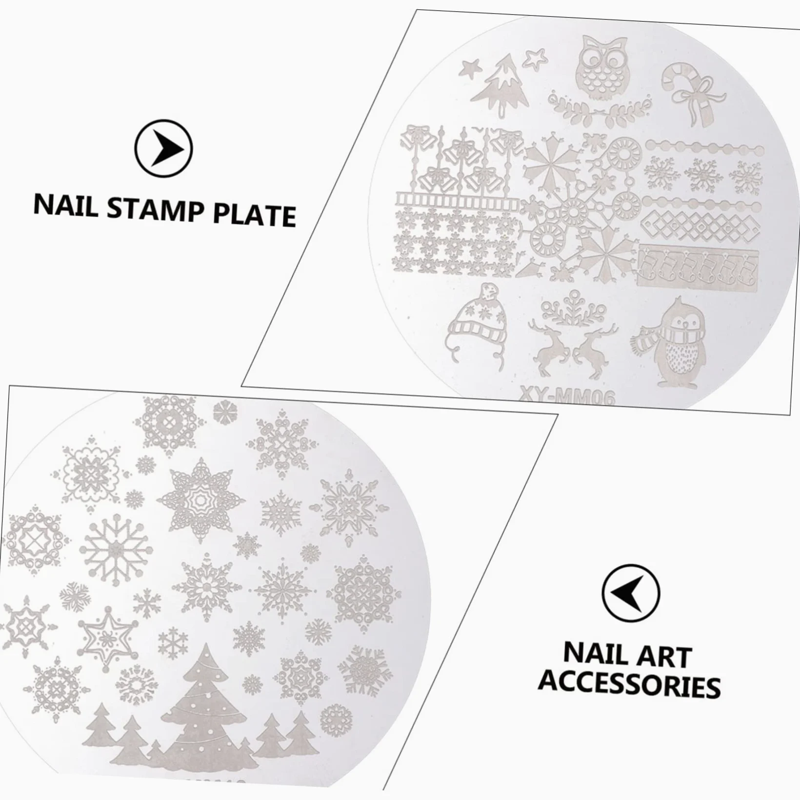 ABOOFAN 3 Set Di Piastre Per Nail Art Stamping Per Nail Art Natalizio Strumenti Per Manicure Per Decorazioni Confezione Assortita Da 10 Pezzi*3