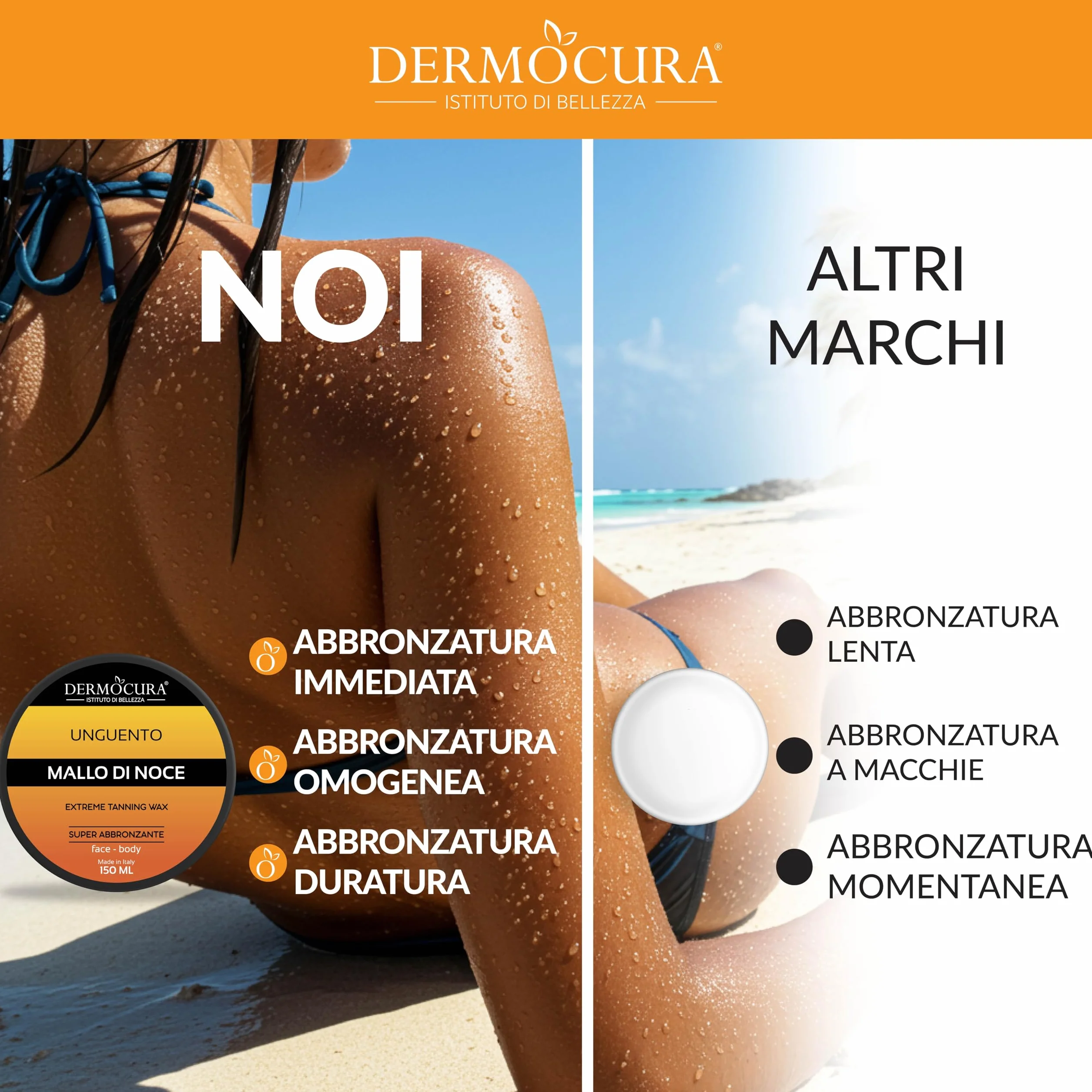 Dermocura Crema Abbronzante 150 ml Attivatore Abbronzatura Corpo