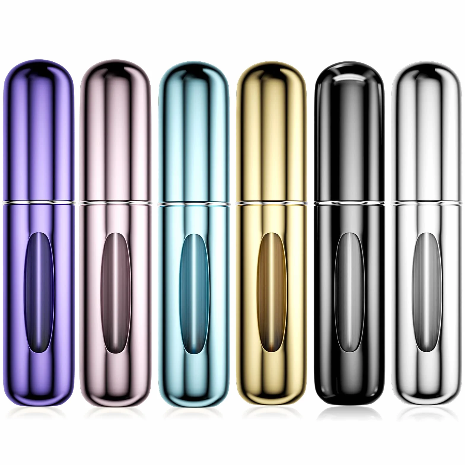 Newaner 6 Pezzi 5ml Atomizzatore di Profumo Ricaricabile, Mini Bottiglia Spray Portatile con Finestra