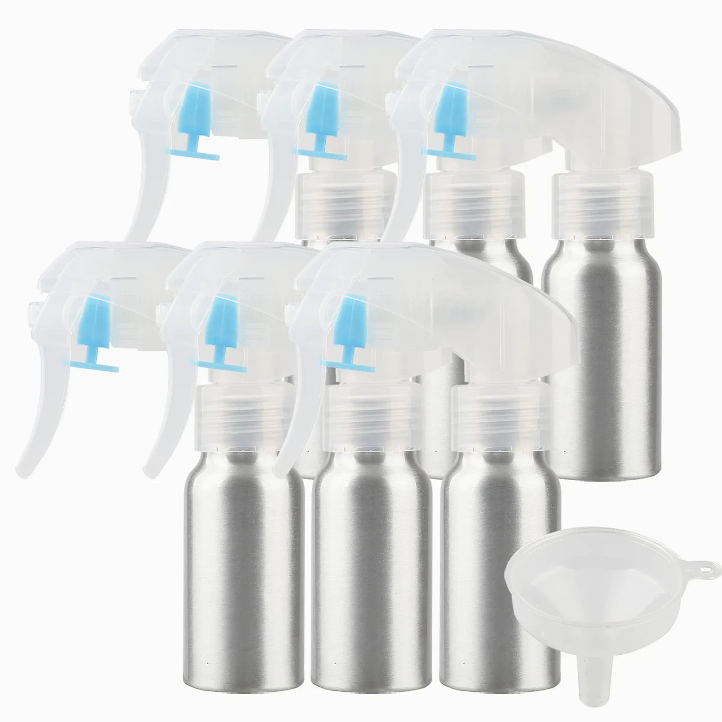 12 Pezzi 30 ml Bottiglie Spray Argento Vuote in Alluminio con Pompa Trasparente Fine Nebbia Flacone Spray per Giardinaggio, Piante, Fiori, Parrucchiere, Cosmetico, Viaggiare