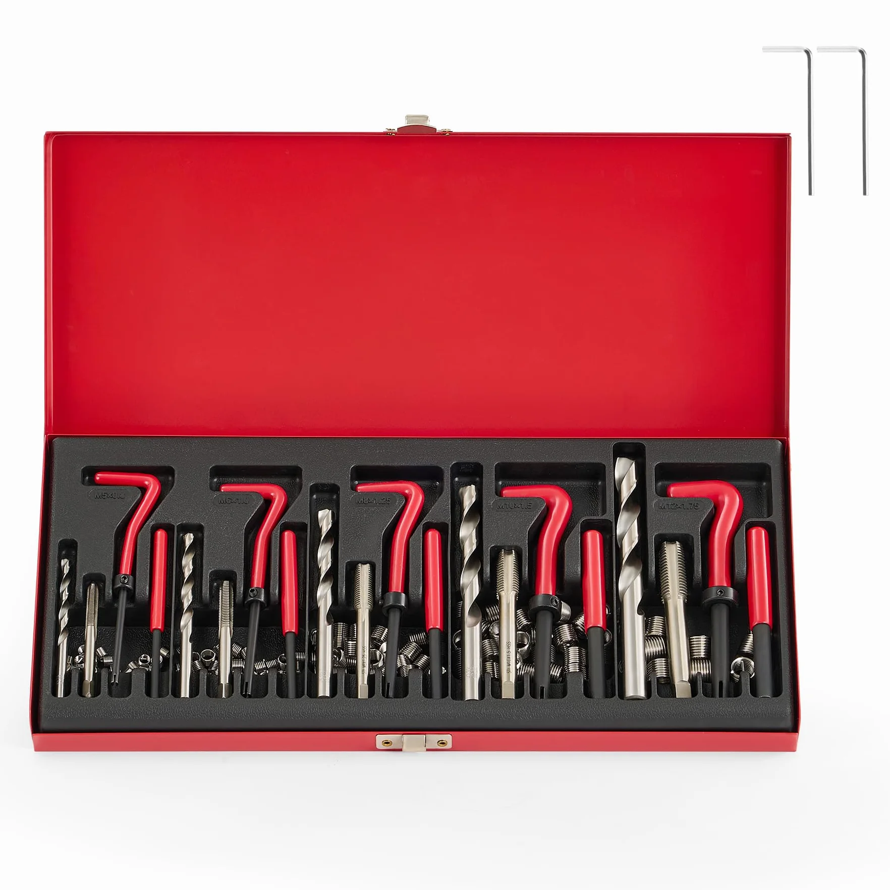 Orion Motor Tech 131 Pezzi Kit Riparazione Filettatura, Utensili Filetti Metrici Interni M5 M6 M8 M10 M12