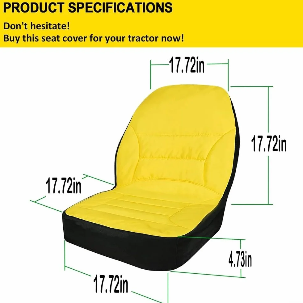 Coprisedile per Trattore Fodera Protettiva LP68694 CPLP68694 1025R 2025R Cotone Giallo
