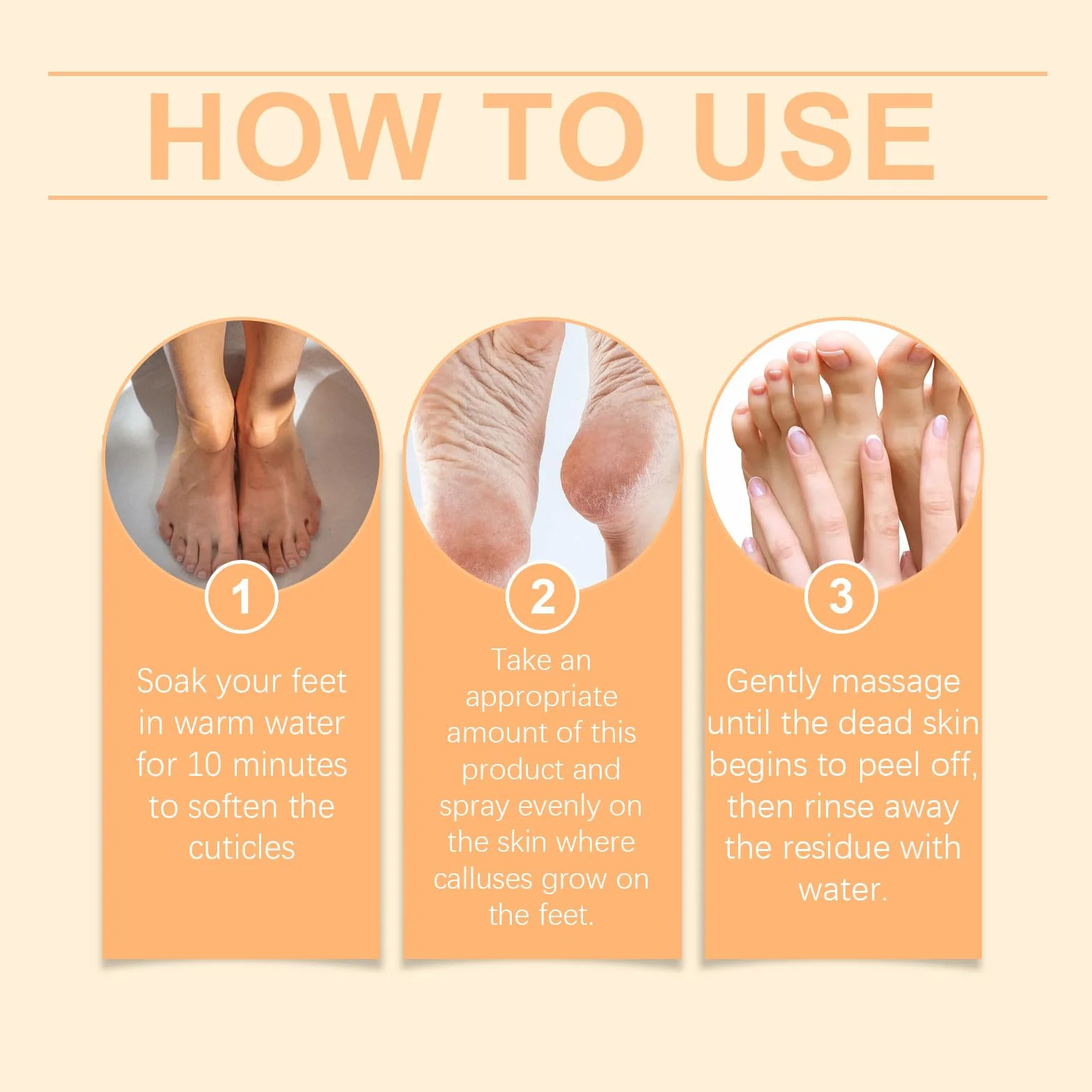Spray Peeling per Calli e Idratante Nutriente Peel Off - Esfoliante Istantaneo per Piedi