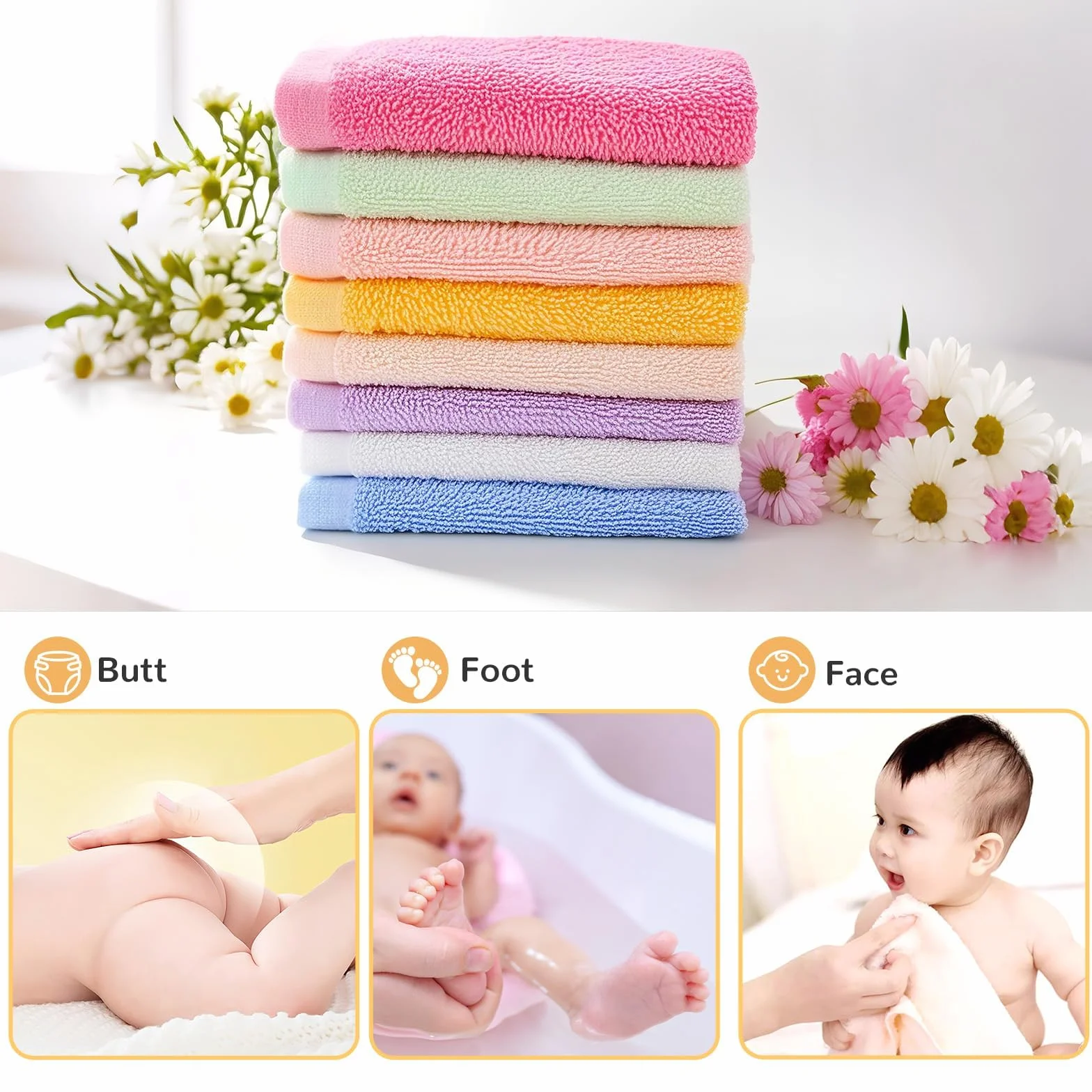 8 PCS Panno Struccante Viso,Panni Struccanti in Microfibra per Il Viso, Asciugamani Piccoli Face Towels in Microfibra - Lavabili e Delicati sulla Pelle