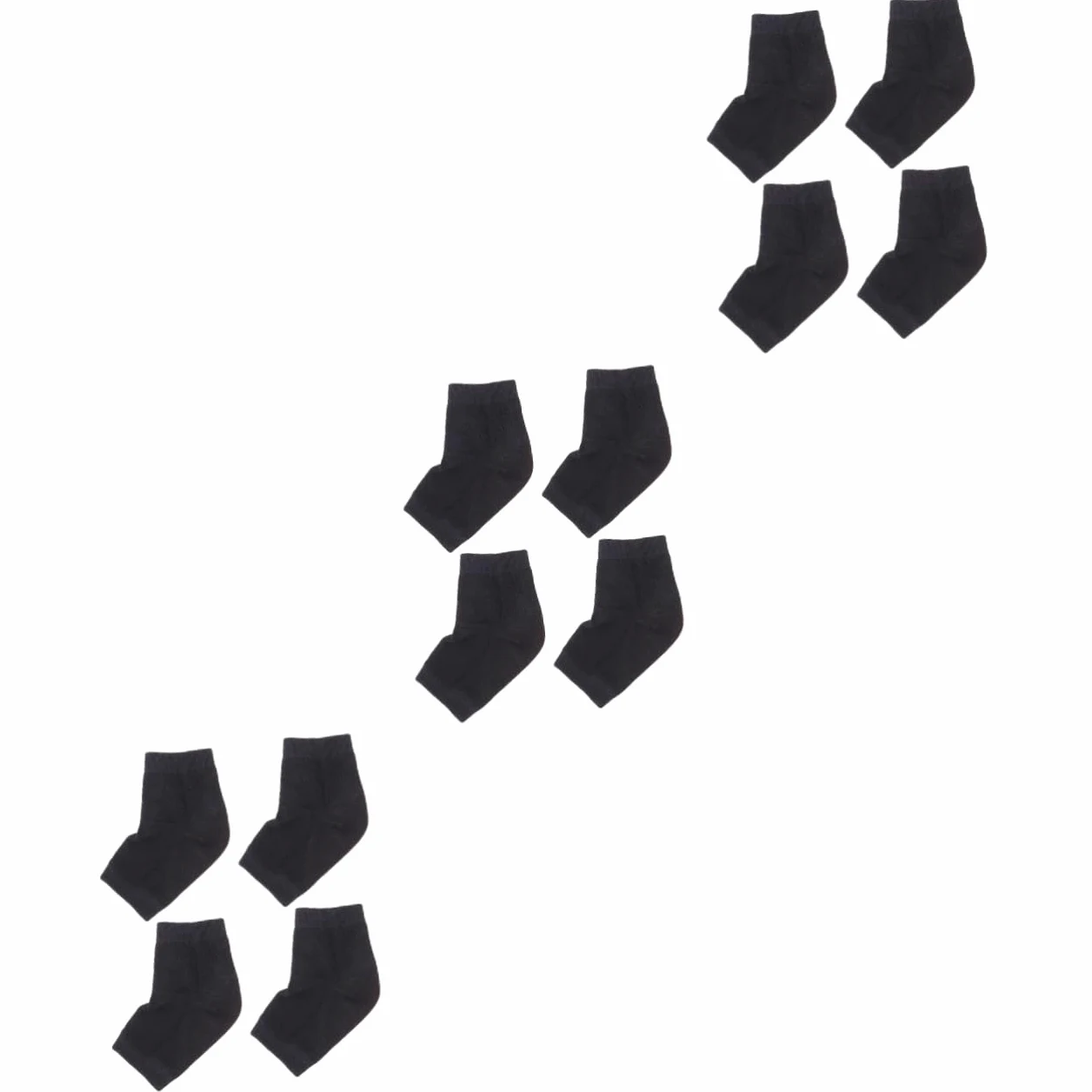 Healeved 6paia Socks Gel Protettivi Per Talloni Di Calze Idratanti Anti-crack Nere Per Dei Piedi e Comfort Notturno
