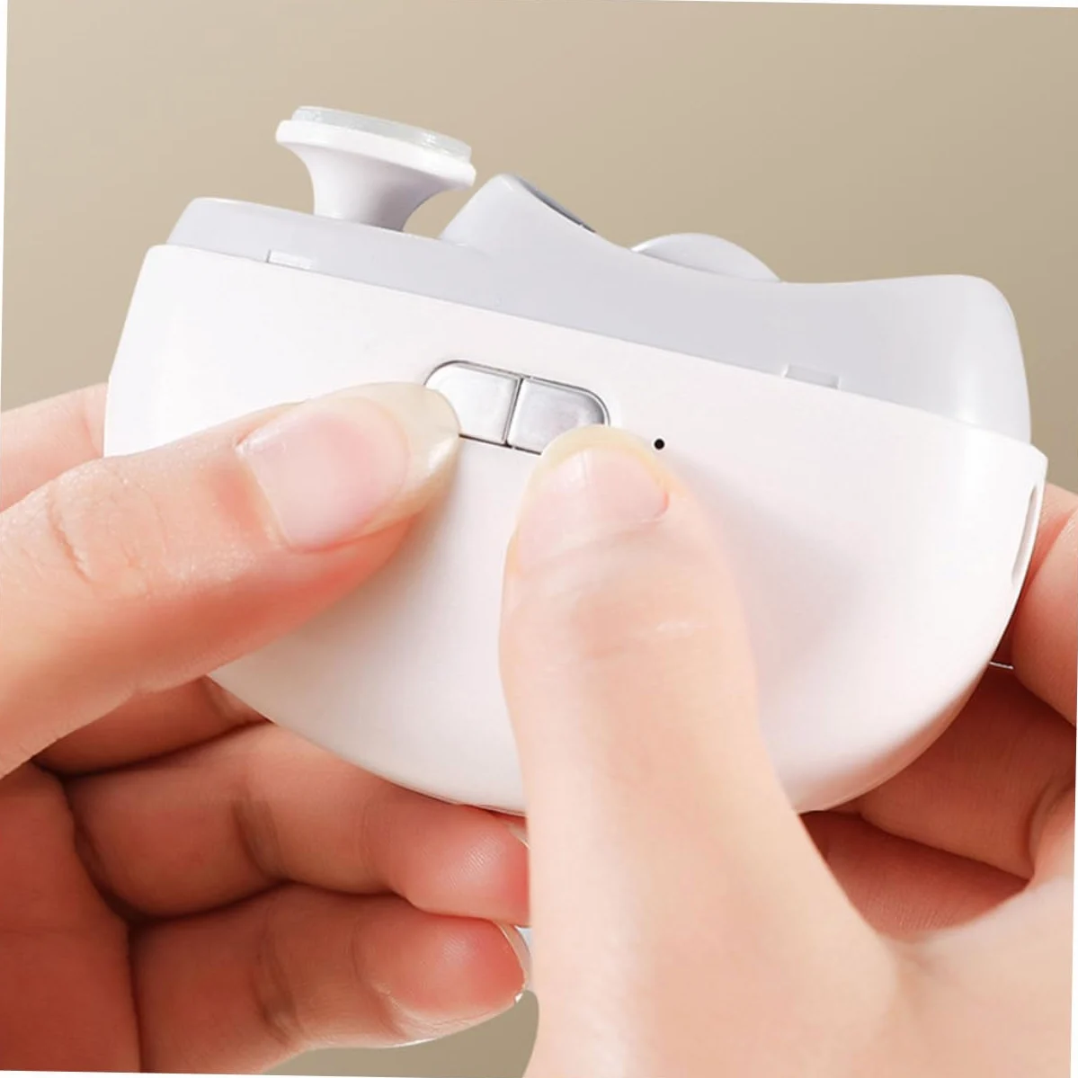 500mah Tagliaunghie Bianco Ricaricabile Automatico Elettrico | Doppia Funzione con Luce, Due Velocità di Rotazione, Abs e Lega, per Adulti e Ragazzo Ragazza