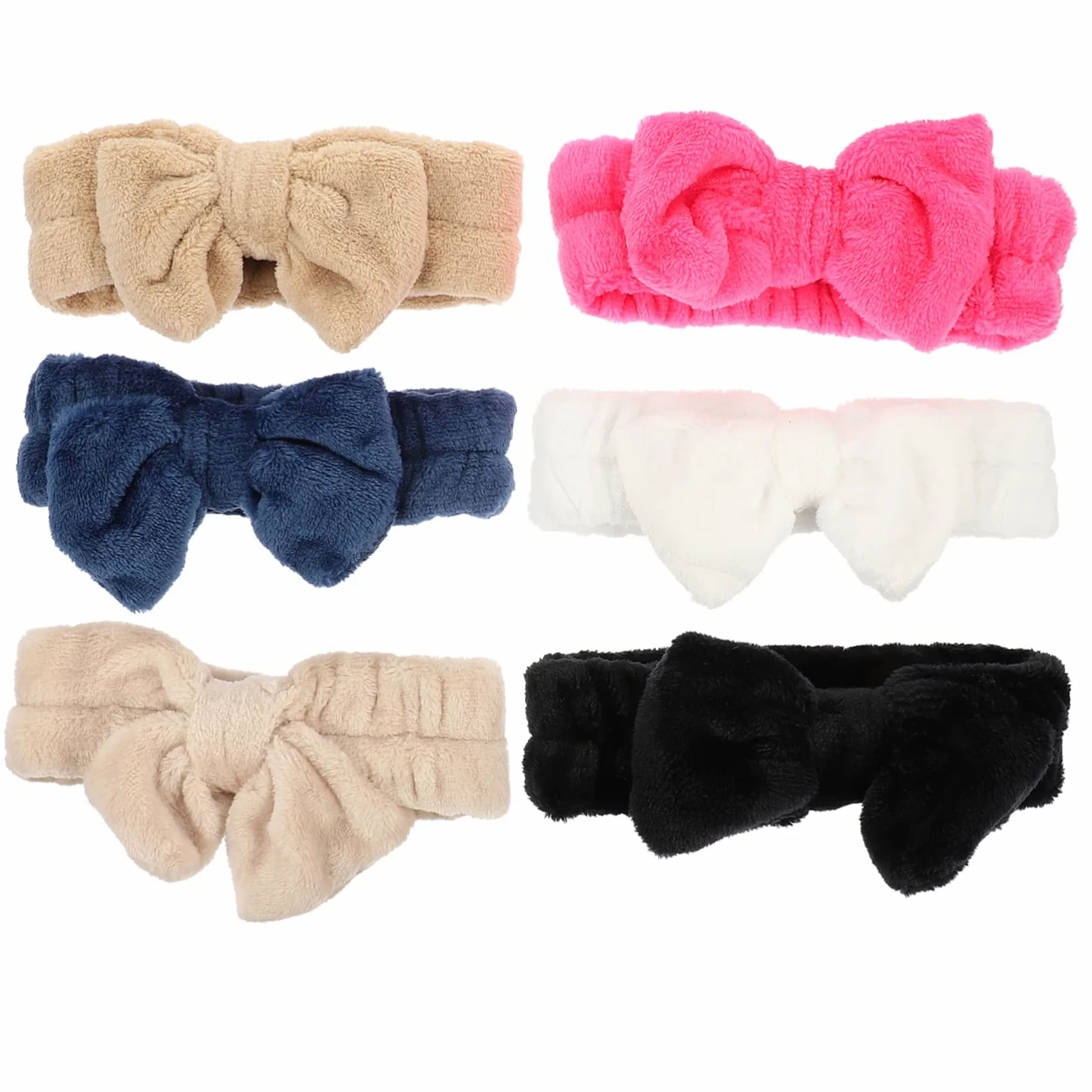 Healeved 2 Set Di Fasce Per La Della Pelle Fasce Per Il Trucco Fasce Per Il Lavaggio Del Viso Fasce Per La Testa in Pile Di Corallo Per Donne 6 Pezzi * 2